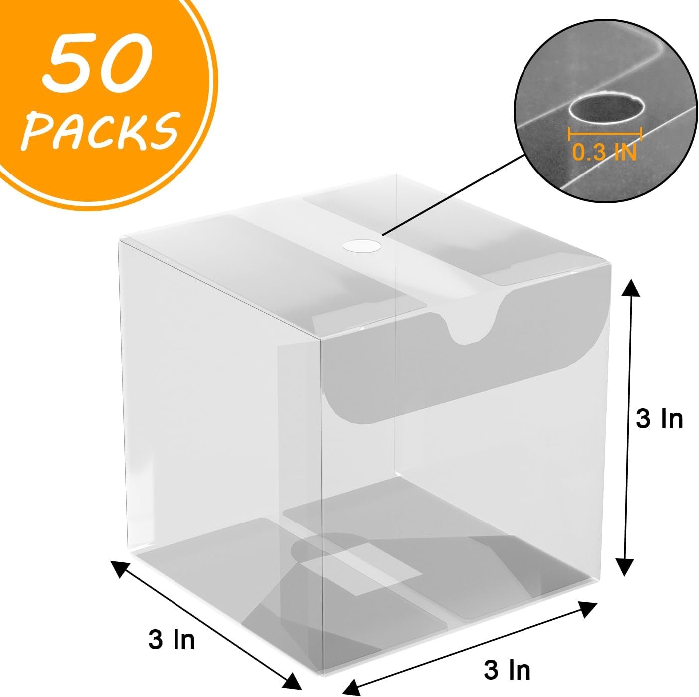Saját Márkás 50 db 3x3x3 Inch Átlátszó Favor Doboz Egyedi Logós Csokoládé Bomba Kis Ajándék Cupcake Doboz Születésnap Esküvő Parti Gyártó