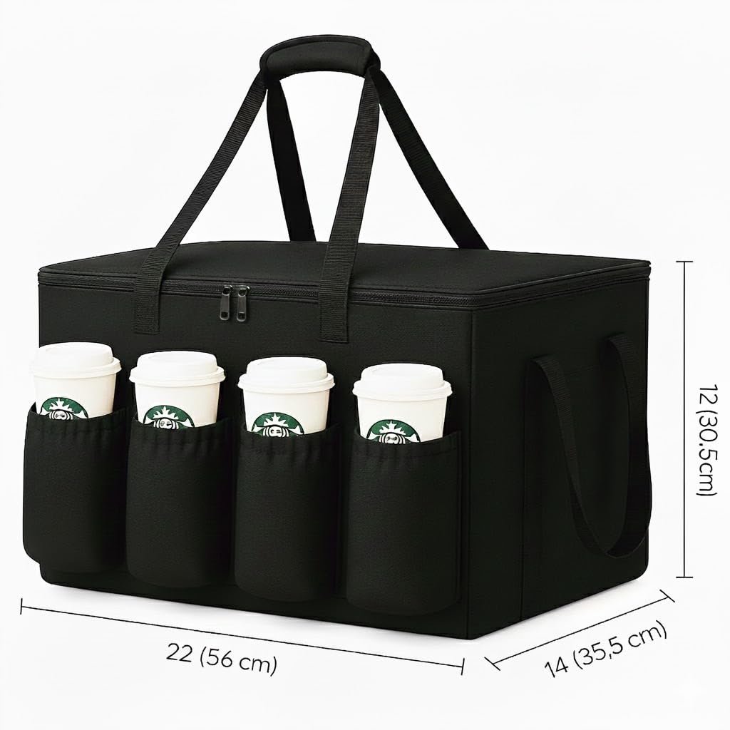 Saját Márkás XXL Hőszigetelt Catering Táska DoorDash Uber Eats 22x14x13 Egyedi Logóval Pohártartóval Pizza Ital Élelmiszer Szállításhoz Gyártótól