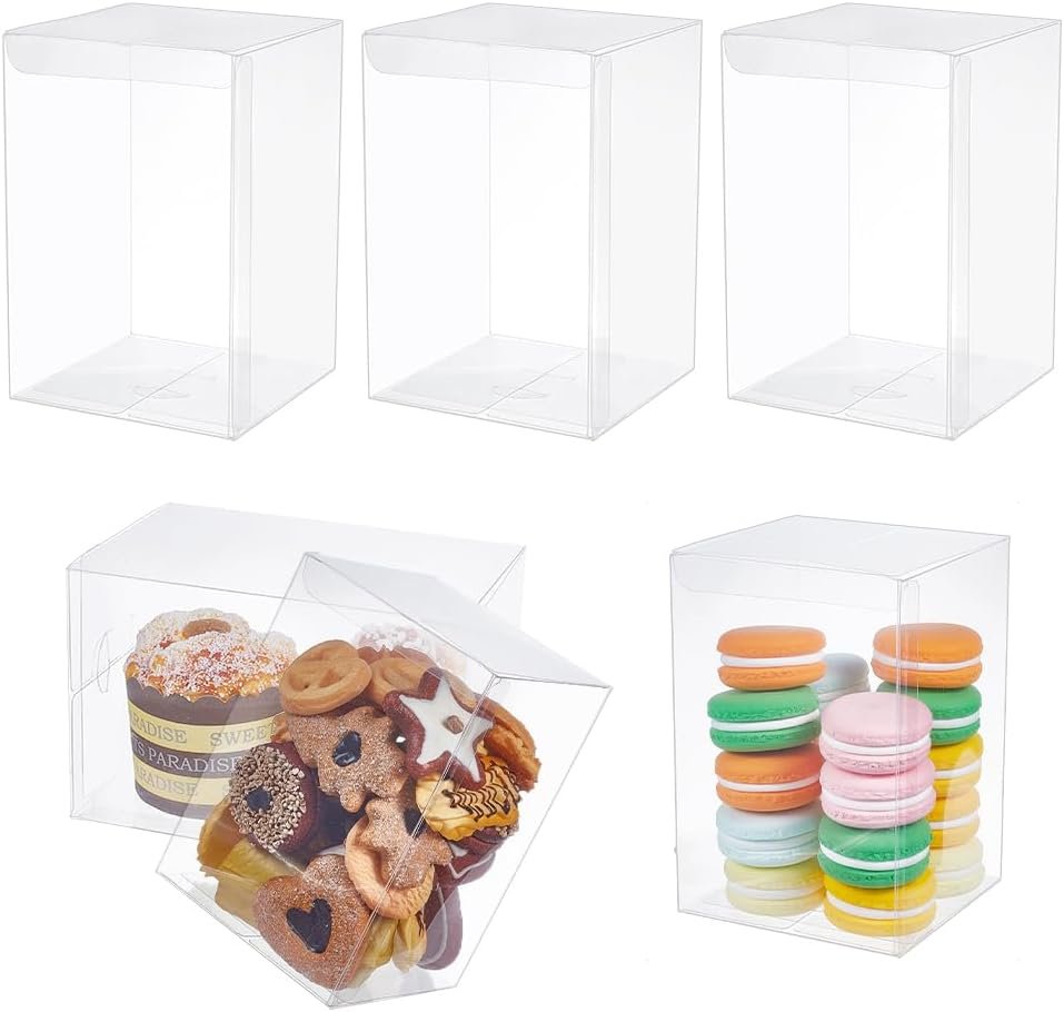 Saját Márkás 10 db 10x10x15 cm Átlátszó Müanyag Ajándék Doboz Egyedi Logóval Cukorkához Csokoládéhoz Desszertekhez Babaváró Parti Valentin Ünnepi Csomagoláshoz Gyártótól