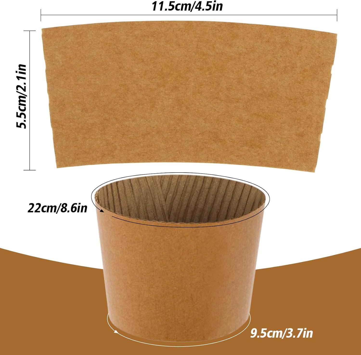 Saját Márkás Hullámpapíros Kávéspohár Hüvelyek Egyedi Logóval 50 db Eldobható Forró Hideg Ital Szigetelő Ké zvédő 12-20oz Poharakhoz Gyártótól