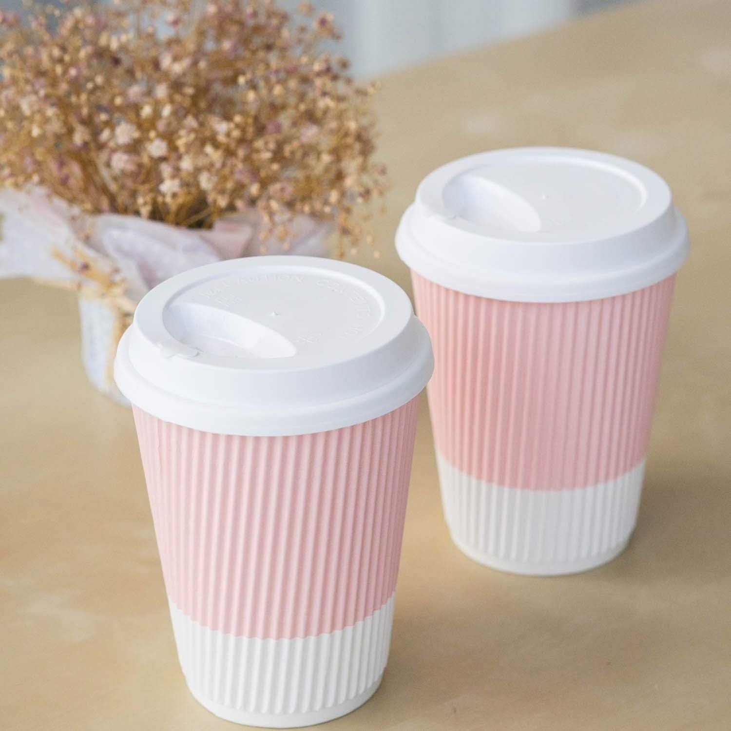 Saját Márkás eldobható kávéspoharak 12 oz (80 db készlet) egyedi logóval szivárgásgátló újrabezárható tetős papír utazópoharak hőálló ujjvédő megbízható Gyártótól