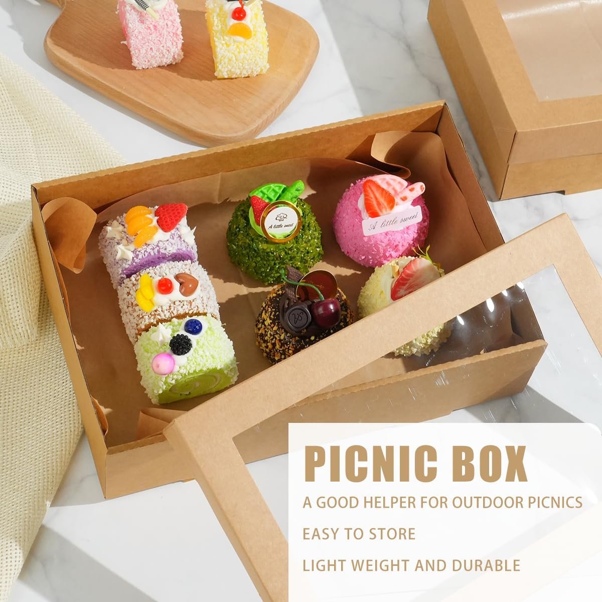Egyedi Logós 10 Db Ablakos Sütemény Dobozok 30x20x8 Cm Nagy Méretű Saját Márkás Karton Keksz Pite Torta Muffin Elviteles Dobozok Gyártótól (S)