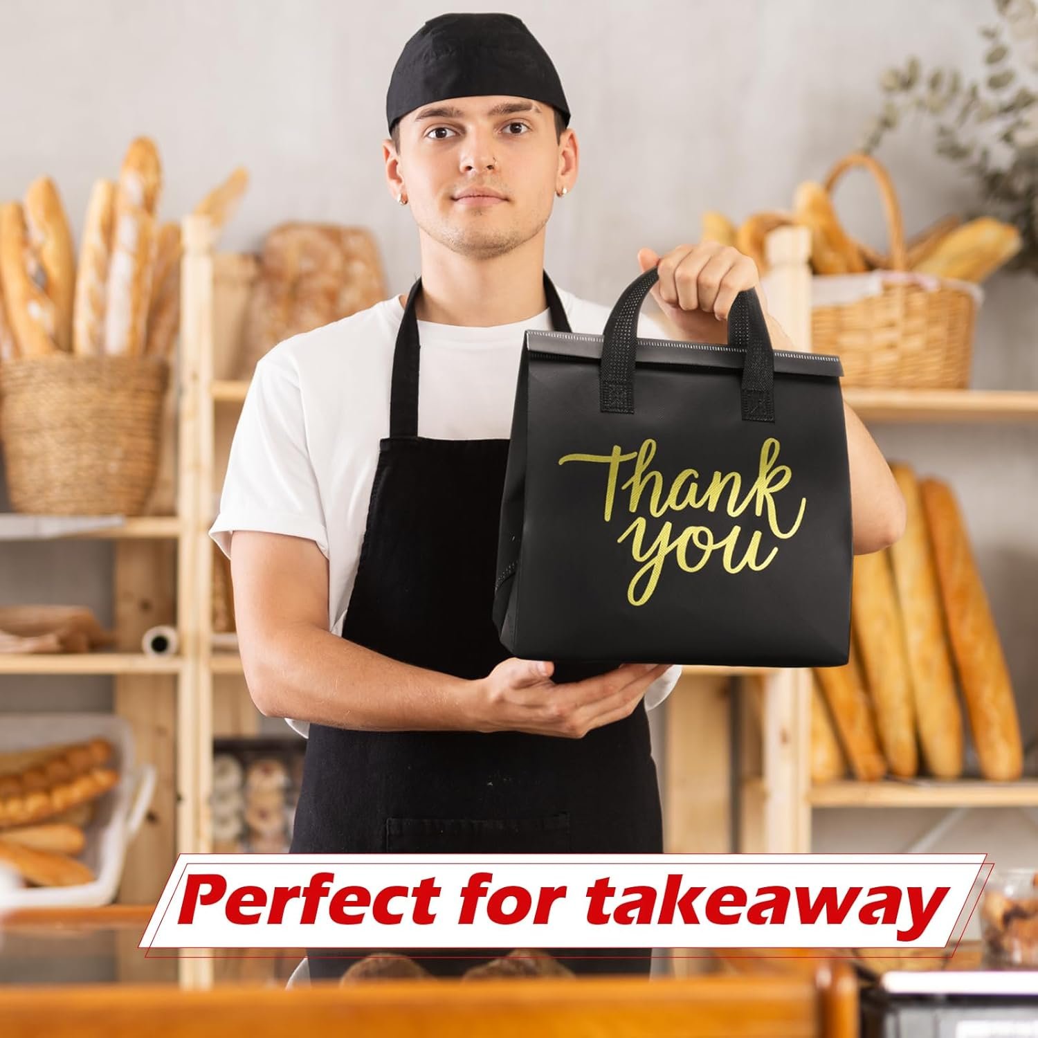 Saját Márkás 80 db 9,5 x 9,5 x 6 hüvelykes hőszigetelő ételkihordó táskák meleg hideg ételek kávé tej pizza tengeri termékek cateringhez egyedi logóval közvetlen gyártótól