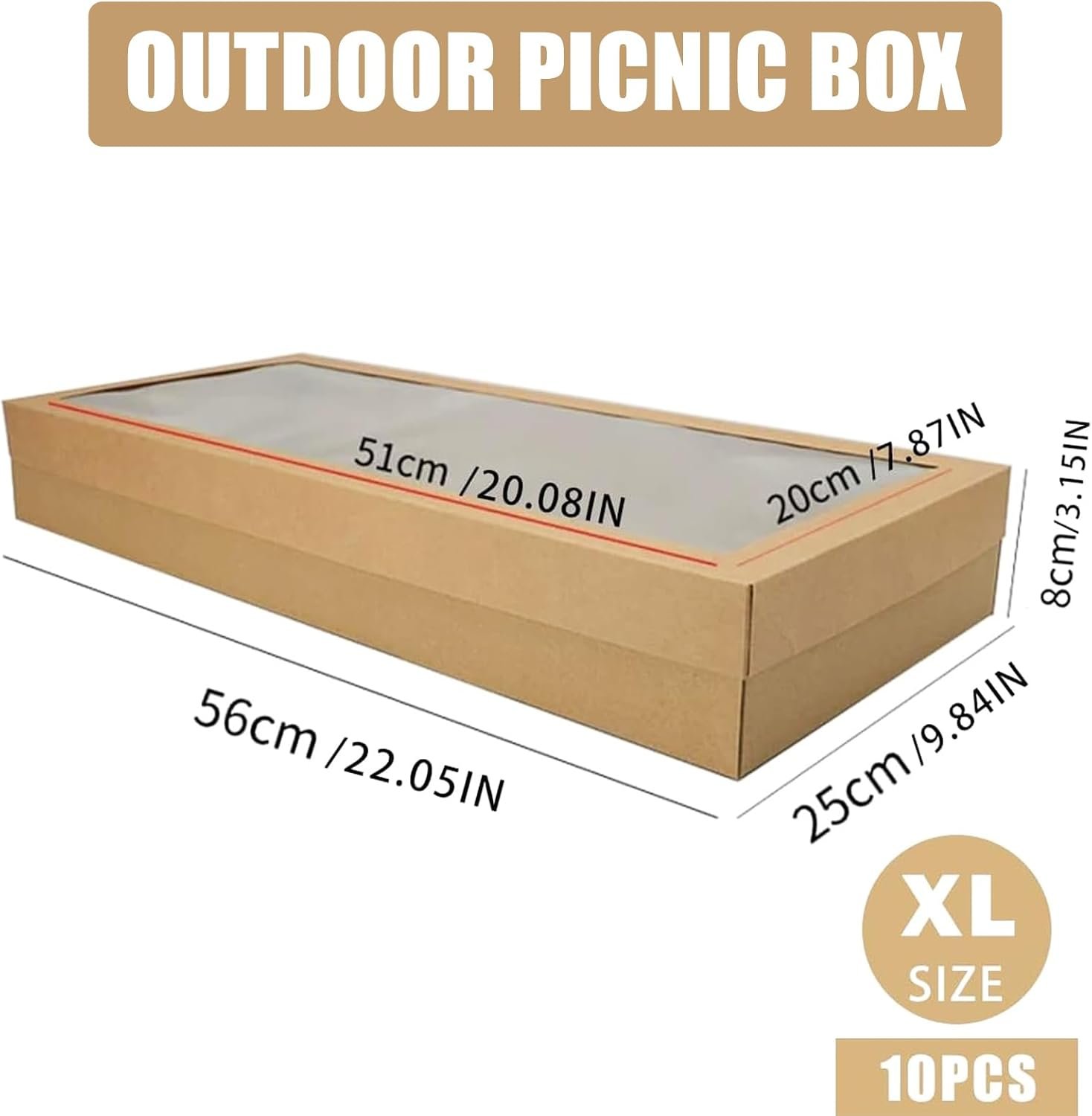 Egyedi Logós Saját Márkás 10 Db Nagy Ablakos Pékségi Dobozok 56x25x8 cm Barna Karton Keksz Pite Ajándékdoboz Tortához Muffinokhoz Desszertekhez Beszállítótól (XL)