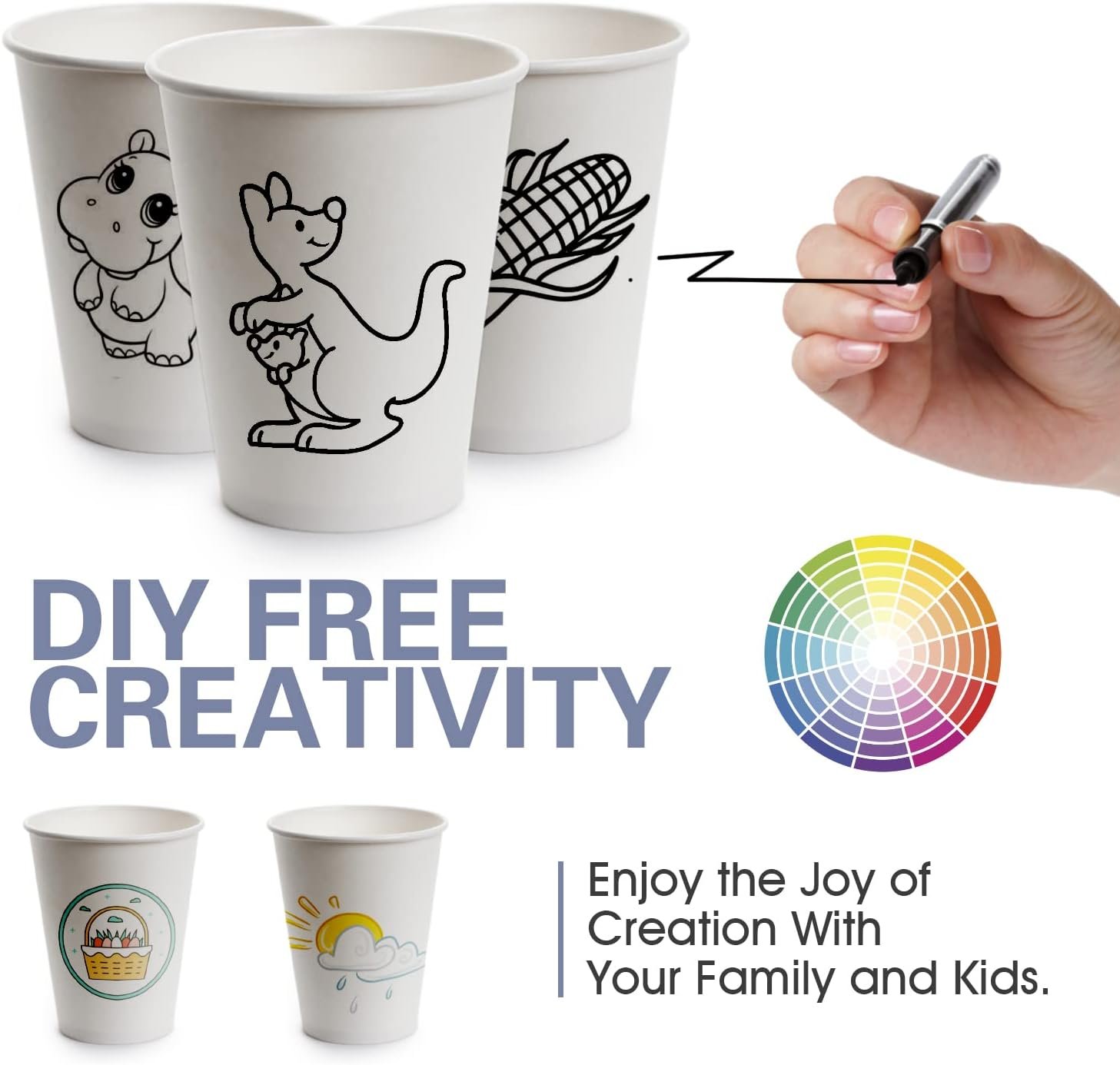 Saját Márkás 100 db 16 oz Eldobható Kávés Poharak Tetővel és Hővédővel Egyedi Logóval a Gyártótól