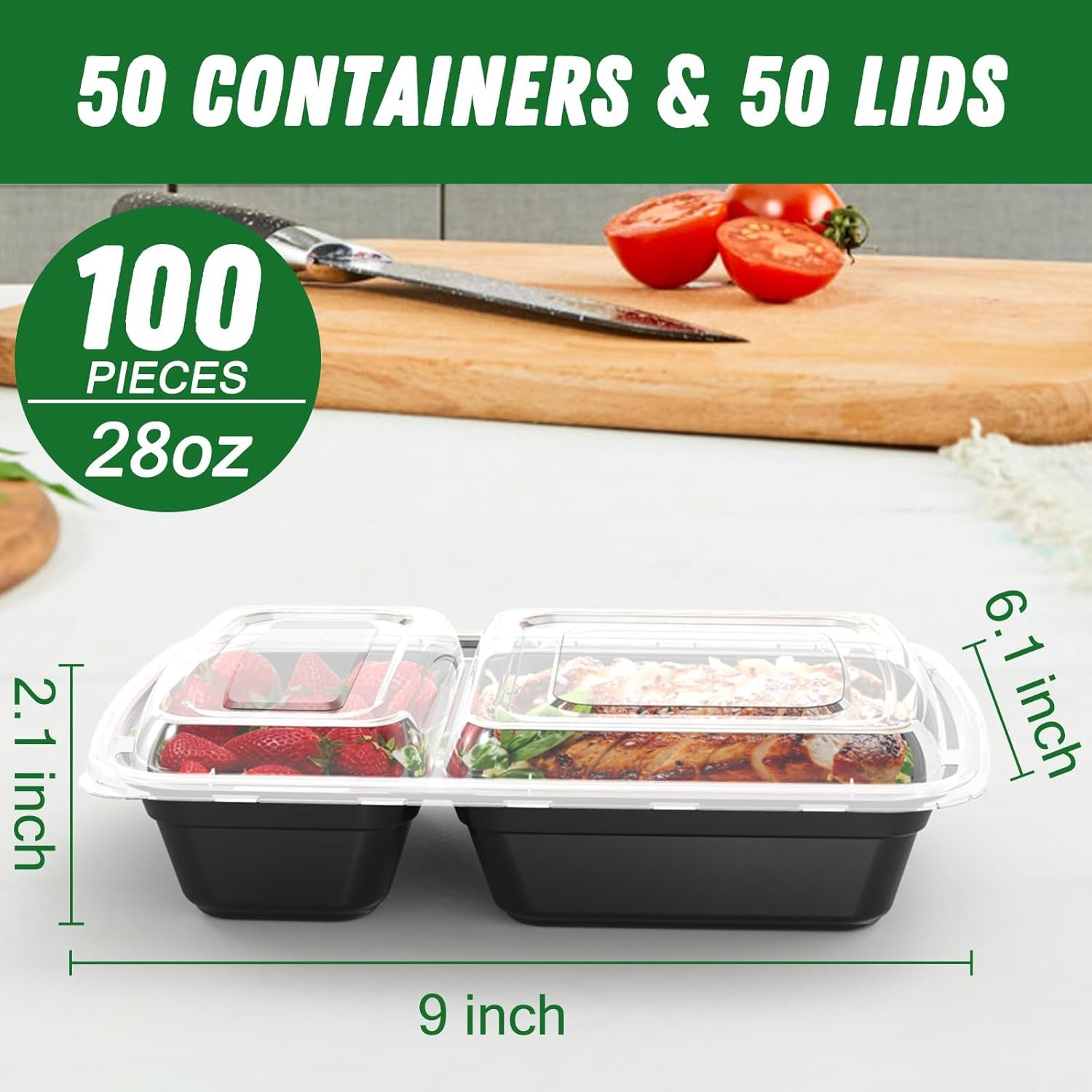 Saját Márkás 50 Csomagos (100 Db) 28 oz-os 2 Rekeszes Strapabíró Szivárgásmentes Élelmiszerbiztonságos Újrafelhasználható É teltároló Dobozok Egyedi Logóval Mikro Fagyasztó Mosogatógép Biztonságos Fekete Gyártótól Saját Márkás 50 Csomagos (100 Db) 28 oz-os 2 Rekeszes Strapabíró Szivárgásmentes Élelmiszerbiztonságos Újrafelhasználható É teltároló Dobozok Egyedi Logóval Mikro Fagyasztó Mosogatógép Biztonságos Fekete Gyártótól
