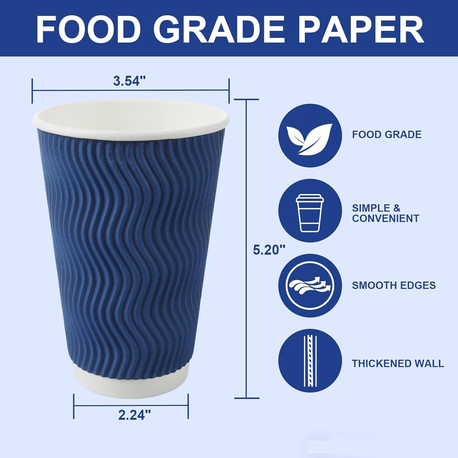 Saját Márkás 100 db 16 oz hullámos kraft szigetelt papírkávéspoharak Egyedi Logóval Gyártó meleg és hideg italokhoz