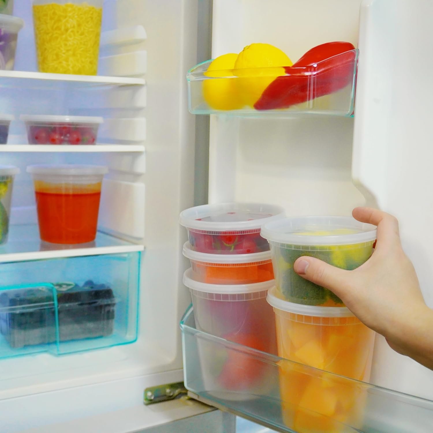 Saját márkás 50 szett 16 oz műanyag deli konténerek fedéllel egyedi logóval – átlátszó légmentes étel előkészítő tárolók BPA-mentes egymásra rakható szivárgásbiztos mikro- és fagyasztóálló gyár Saját márkás 50 szett 16 oz műanyag deli konténerek fedéllel egyedi logóval – átlátszó légmentes étel előkészítő tárolók BPA-mentes egymásra rakható szivárgásbiztos mikro- és fagyasztóálló gyár