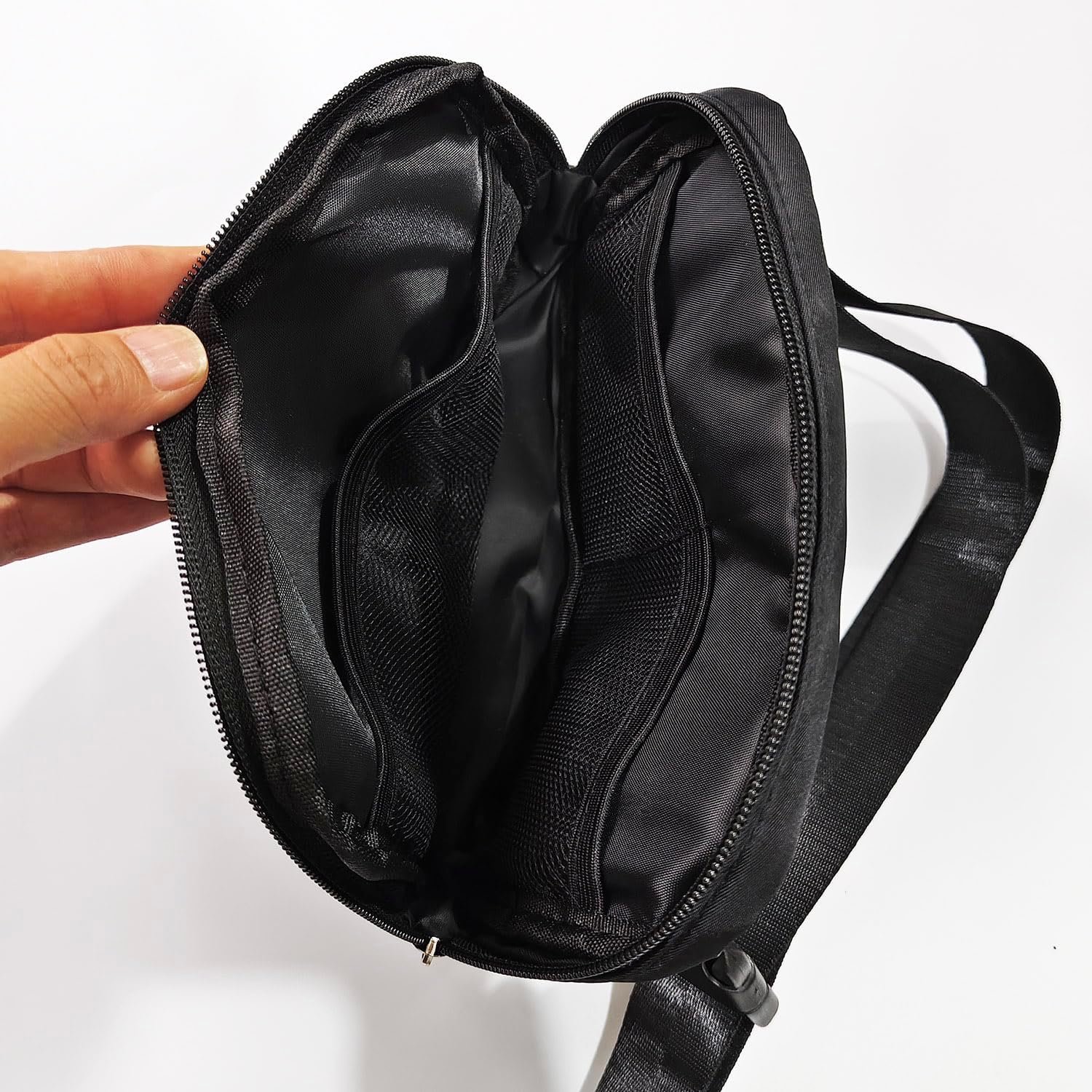 Saját Márkás unisex nylon övtáska derékzsák személyre szabott névvel szöveggel egyedi logóval fotóval edzéshez futáshoz utazáshoz túrázáshoz fekete gyártó