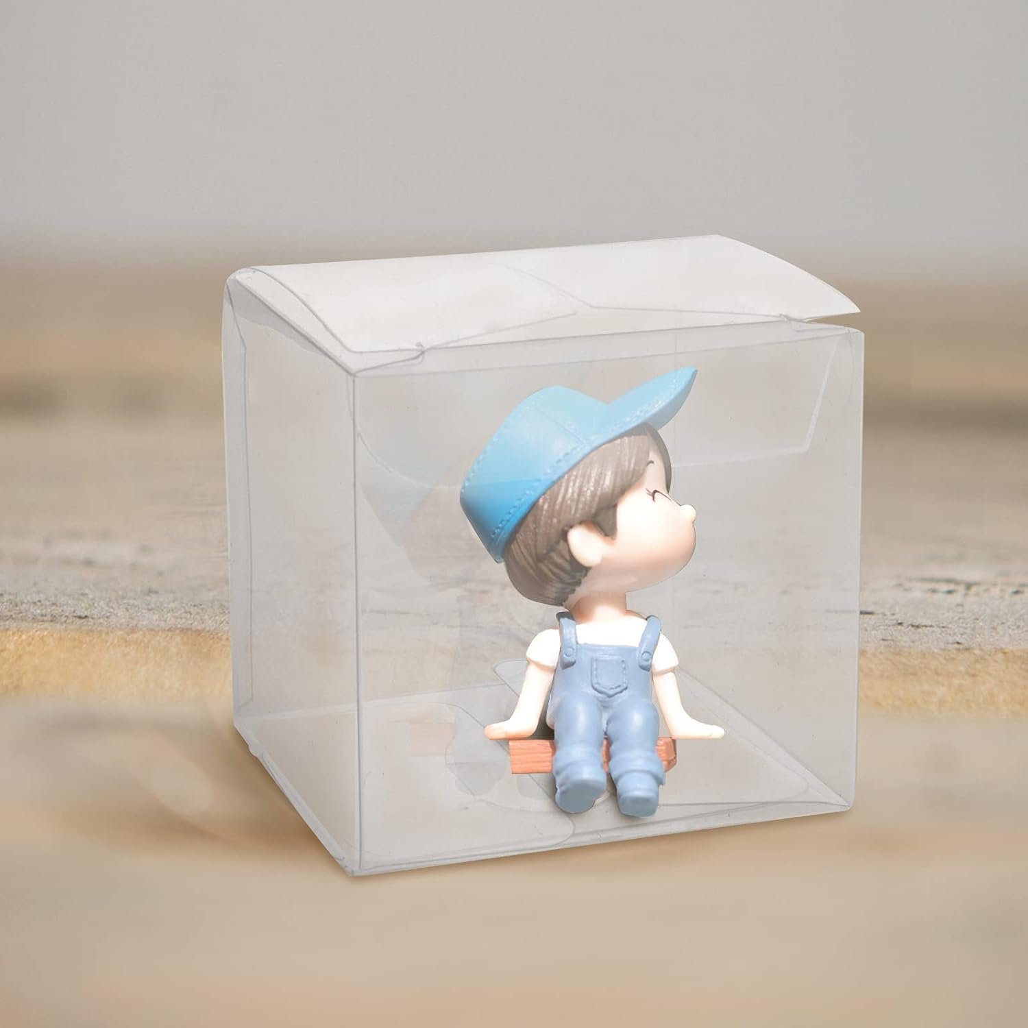 Saját Márkás 50 db 10 x 10 x 10 cm Átlátszó Műanyag Ajándékdobozok Egyedi Logóval Esküvőre Partira Babaváróra Hálaadásra Karácsonyra Gyártótól