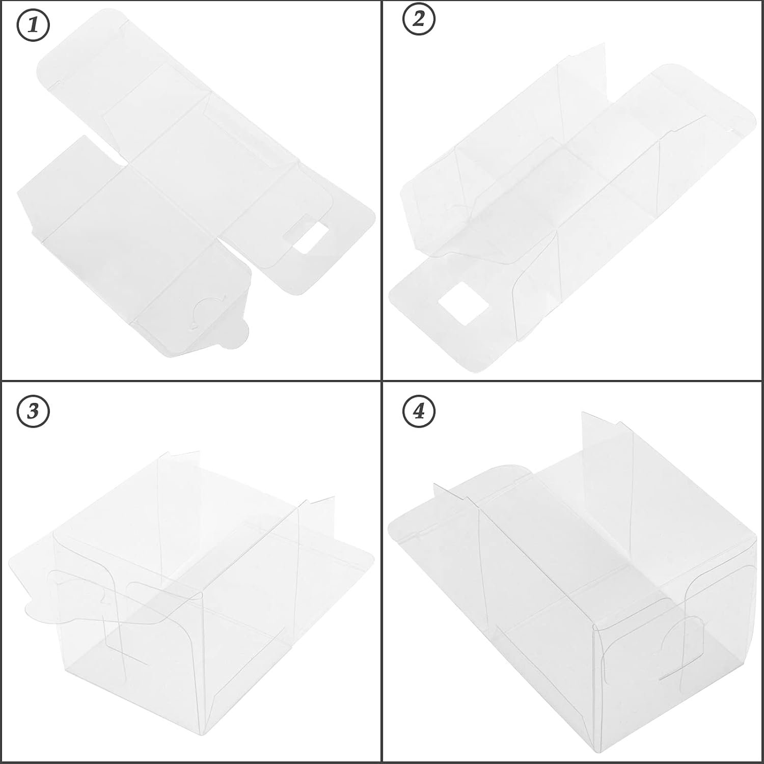 Saját Márkás 50 db 10 x 10 x 10 cm Átlátszó Műanyag Ajándékdobozok Egyedi Logóval Esküvőre Partira Babaváróra Hálaadásra Karácsonyra Gyártótól