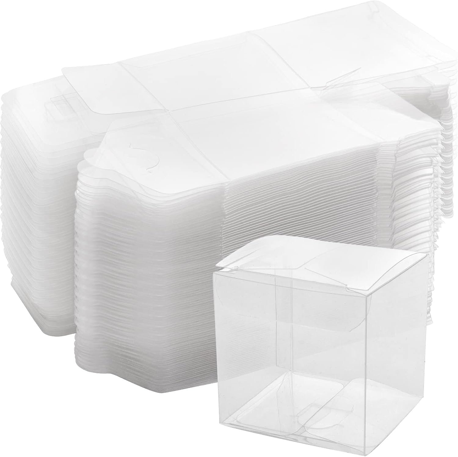 Saját Márkás 50 db 10 x 10 x 10 cm Átlátszó Műanyag Ajándékdobozok Egyedi Logóval Esküvőre Partira Babaváróra Hálaadásra Karácsonyra Gyártótól