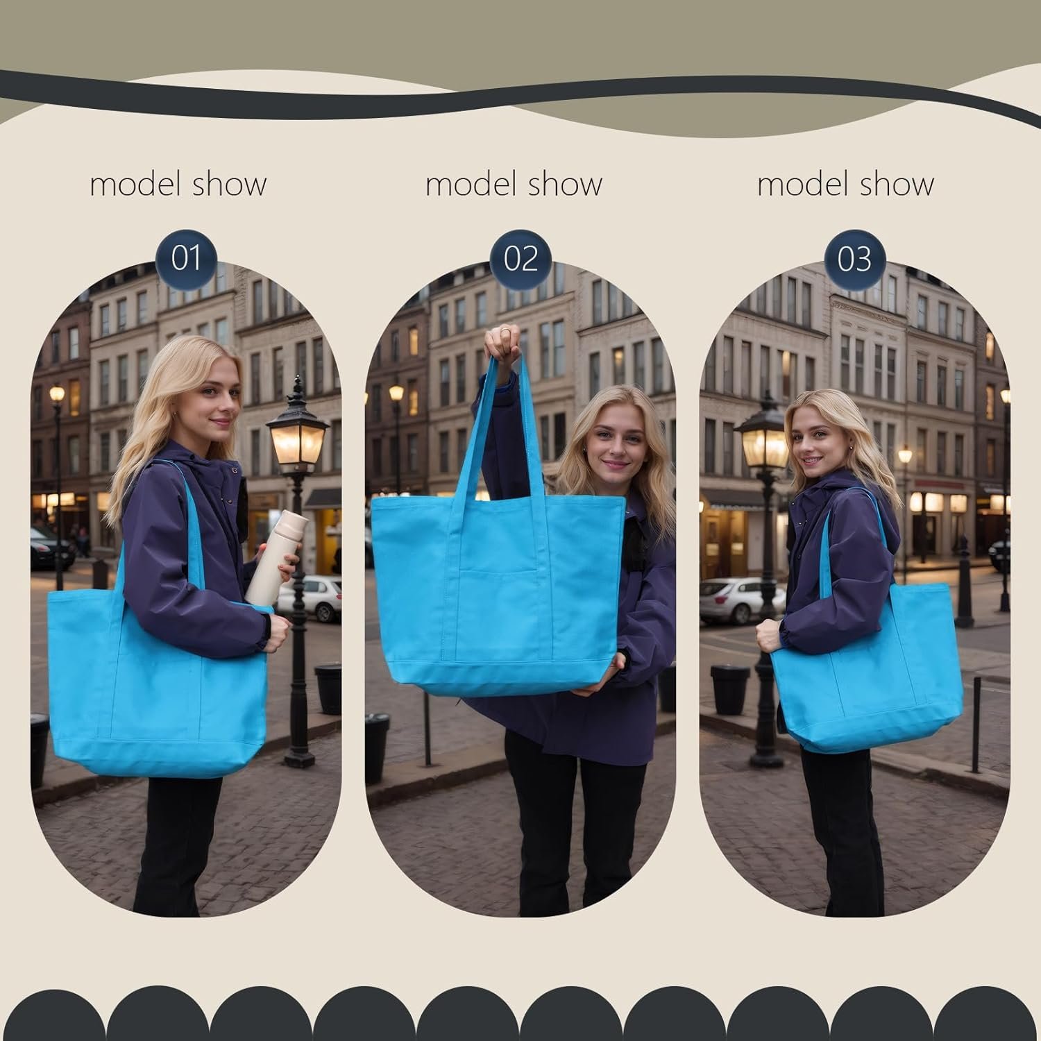 Saját Márkás Vászon Bevásárlótáska Külső Zsebbel Nagy Patchwork Unisex Egyedi Logóval Vásárláshoz Utazáshoz Kempinghez Strandra Gyártó