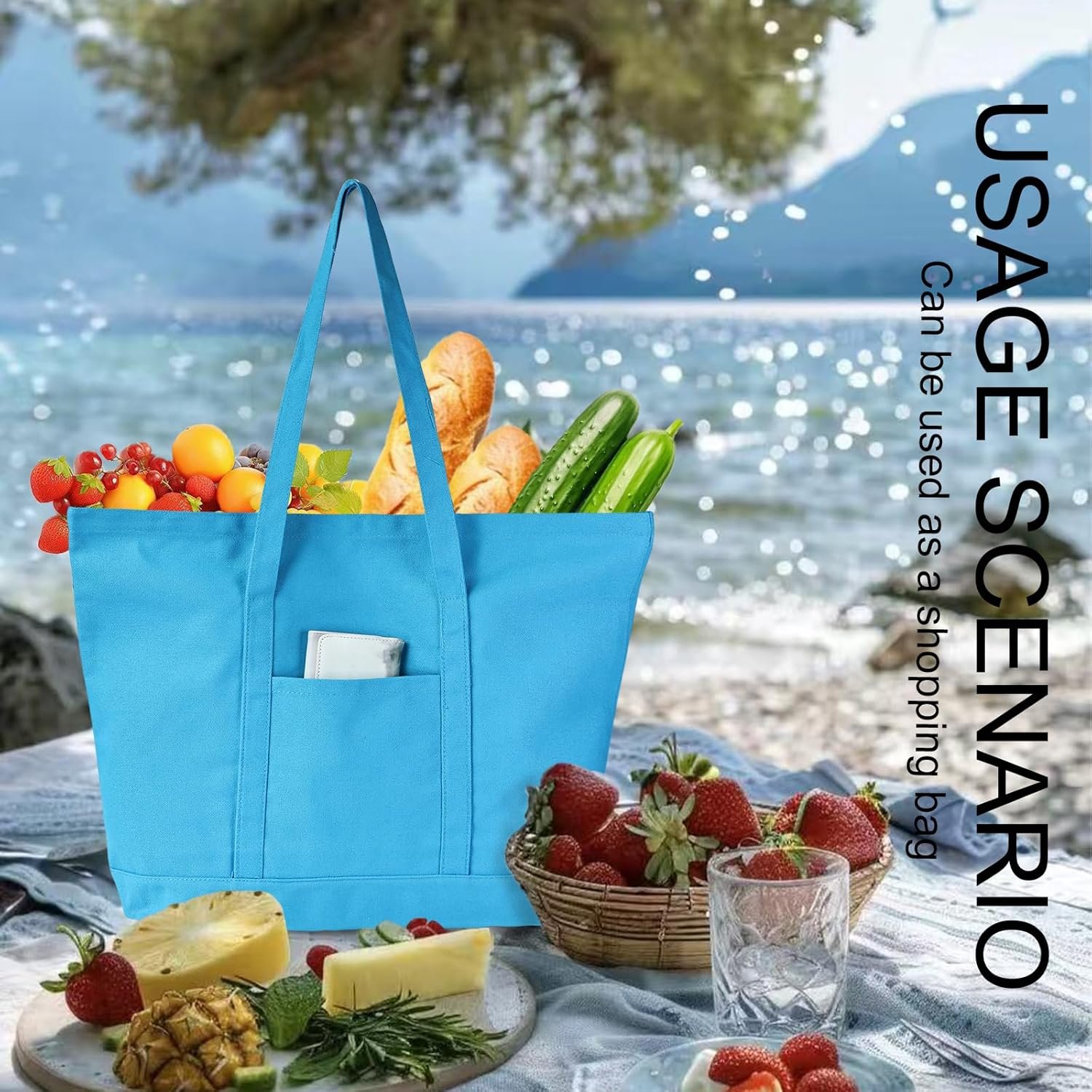 Saját Márkás Vászon Bevásárlótáska Külső Zsebbel Nagy Patchwork Unisex Egyedi Logóval Vásárláshoz Utazáshoz Kempinghez Strandra Gyártó