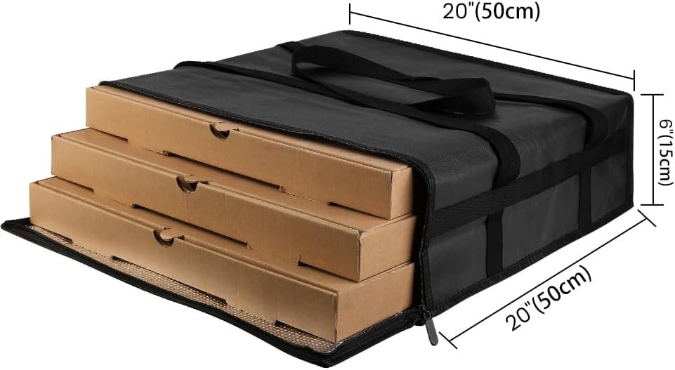Egyedi logós hőszigetelt pizza szállítási táska műanyag hordozható ital tartóval 20
