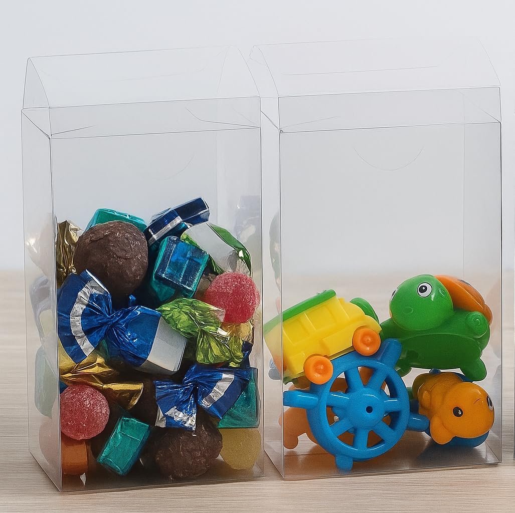 Saját Márkás 20 db átlátszó ajándékdoboz 20x16x6 cm PVC műanyag cukorkának csokoládénak desszertnek Egyedi Logóval babaúszó parti finomságoknak Valentin-napra üres parti favoroknak esküvőre születésnapra cupcake-eknek ékszereknek karácsonyi csomagoláshoz Gyártótól