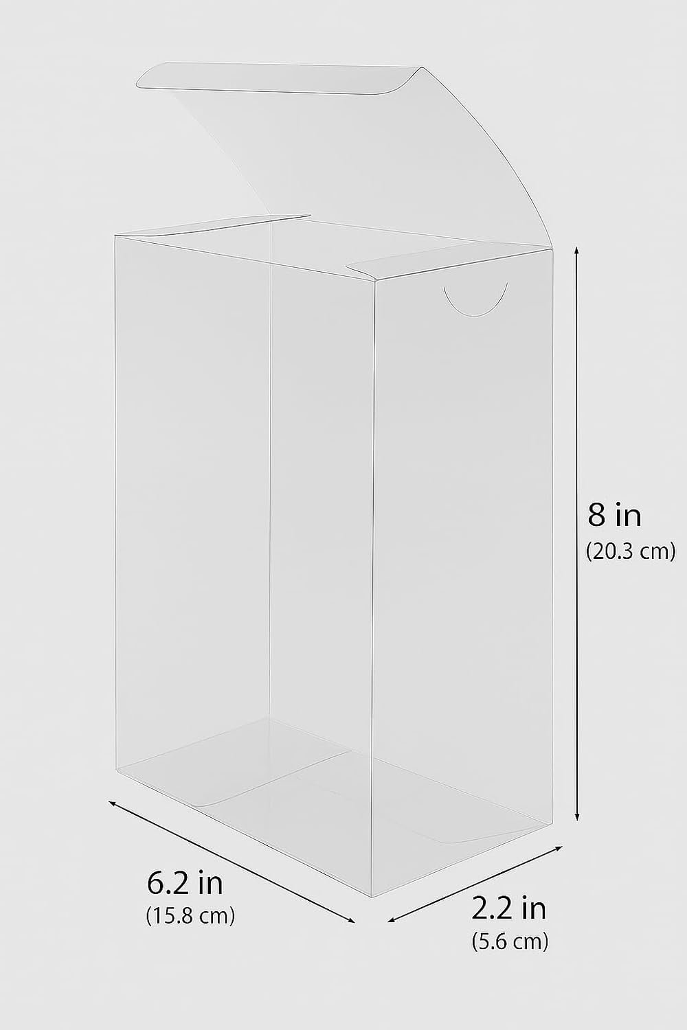 Saját Márkás 20 db átlátszó ajándékdoboz 20x16x6 cm PVC műanyag cukorkának csokoládénak desszertnek Egyedi Logóval babaúszó parti finomságoknak Valentin-napra üres parti favoroknak esküvőre születésnapra cupcake-eknek ékszereknek karácsonyi csomagoláshoz Gyártótól
