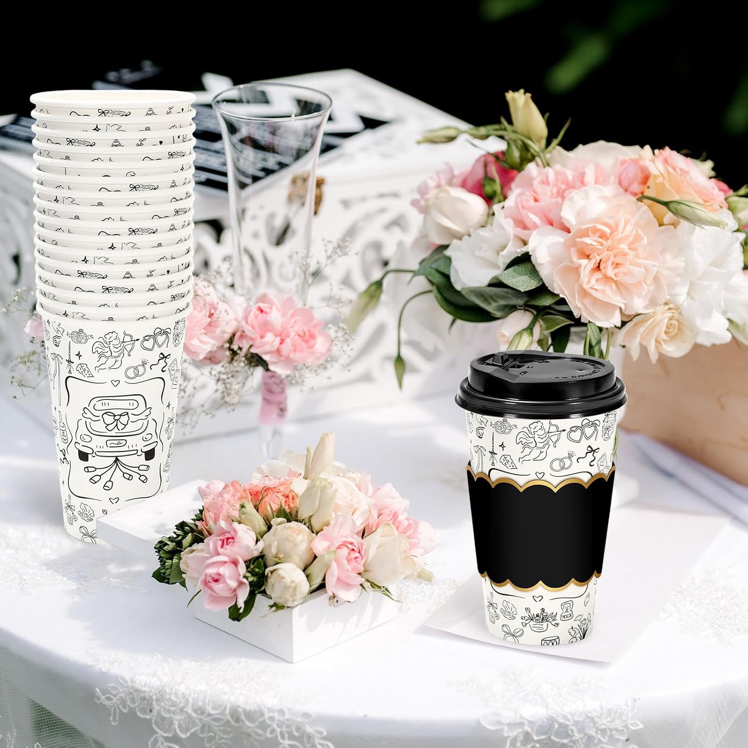 Egyedi Logó Fekete Esküvői Papírkávéspoharak Saját Márkás 50 Szett 16 Oz Fedéllel Hüvellyel Menyasszony Vőlegény Torta Leánybúcsú Eldobható Cappuccino Csokoládé Kakaó Beszállító Egyedi Logó Fekete Esküvői Papírkávéspoharak Saját Márkás 50 Szett 16 Oz Fedéllel Hüvellyel Menyasszony Vőlegény Torta Leánybúcsú Eldobható Cappuccino Csokoládé Kakaó Beszállító