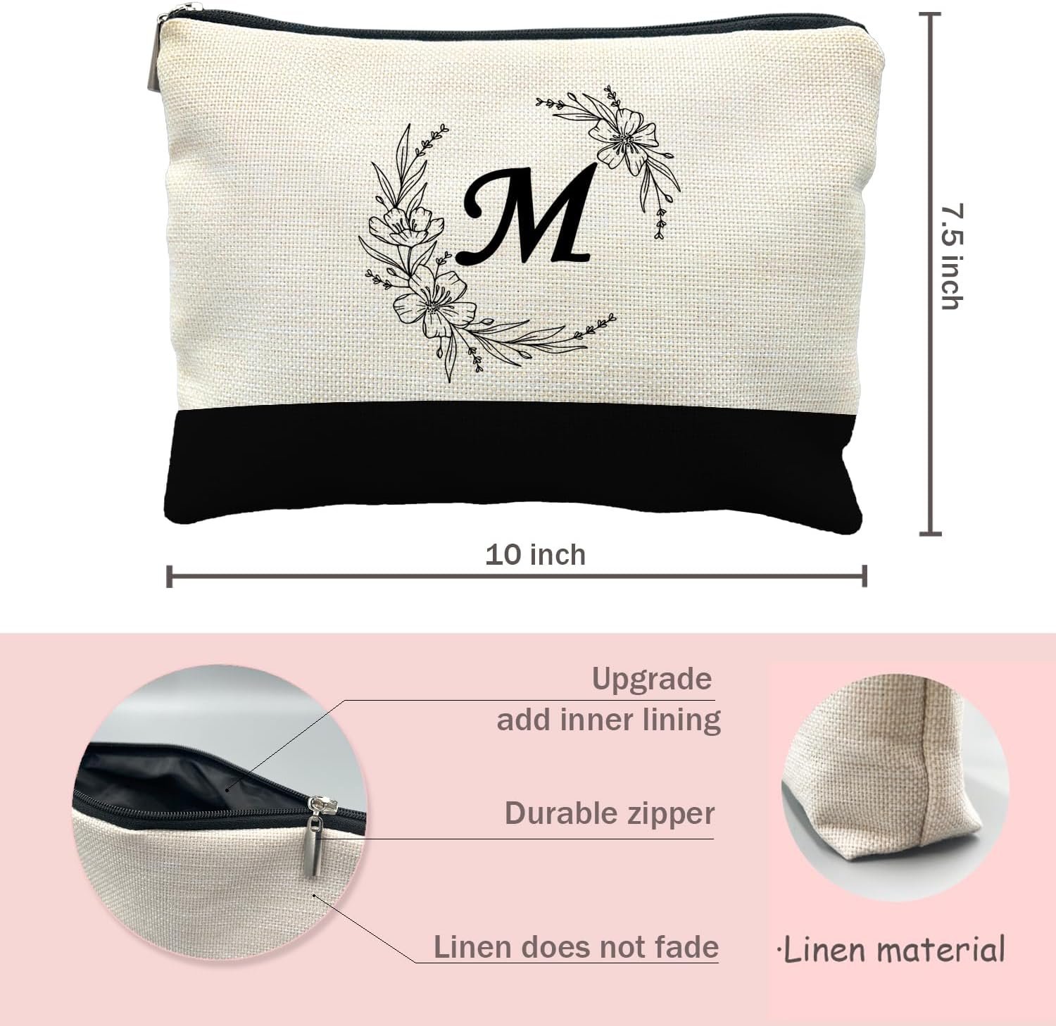 Saját Márkás Koszorúslány Smink Táska Egyedi Logóval Monogrammal Személyre Szabott Menyasszonyi Ajándék (M) Gyártótól Saját Márkás Koszorúslány Smink Táska Egyedi Logóval Monogrammal Személyre Szabott Menyasszonyi Ajándék (M) Gyártótól