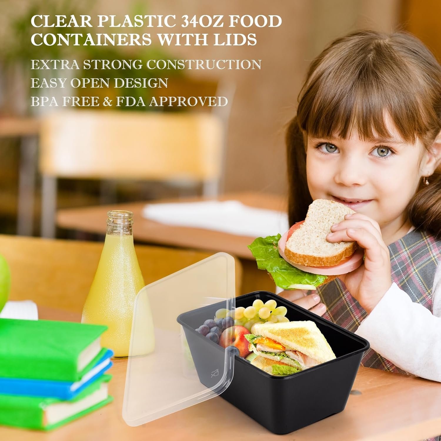 Saját Márkás Étel Előkészítő Dobozok 50Db Egyedi Logóval 34oz/1000ml BPA Mentes Rakható Tárolók Mikró Mélyhűtő Biztonságos Gyártótól