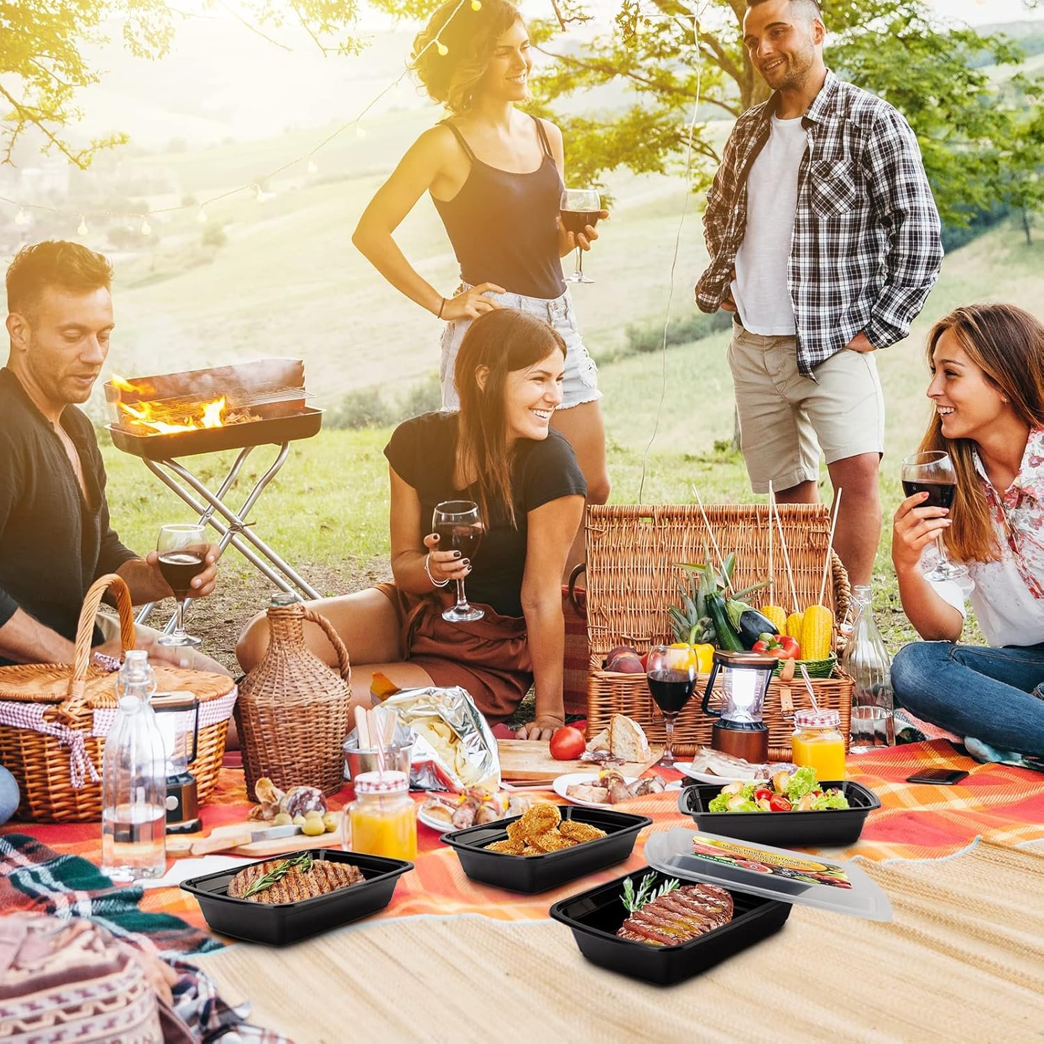 Saját Márkás 15 db 32oz Étel Előkészítő Tárolók Egyedi Logóval, Műanyag Újrafelhasználható Szivárgásmentes Fedeles Étel Konténerek, BPA-Mentes Mikrohullámú/Mosogatógép/Fagyasztó Biztonságos Gyárból Saját Márkás 15 db 32oz Étel Előkészítő Tárolók Egyedi Logóval, Műanyag Újrafelhasználható Szivárgásmentes Fedeles Étel Konténerek, BPA-Mentes Mikrohullámú/Mosogatógép/Fagyasztó Biztonságos Gyárból