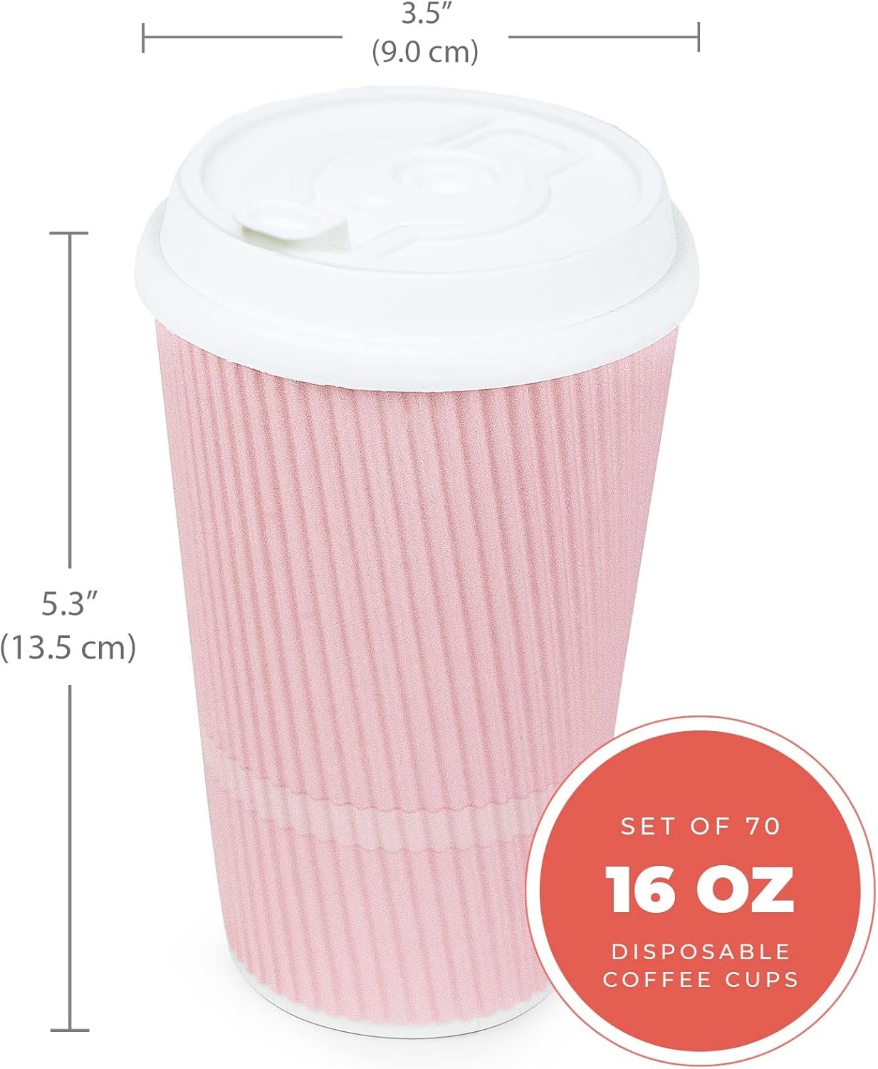 Saját Márkás 16 oz Eldobható Kávéspoharak Tetővel (70 Db) Egyedi Logóval Nagyobb Utazós Modellek Forró Hideg Italokhoz Szivárgásmentesen Kézvédő Hullámos Szigeteléssel Gyártótól