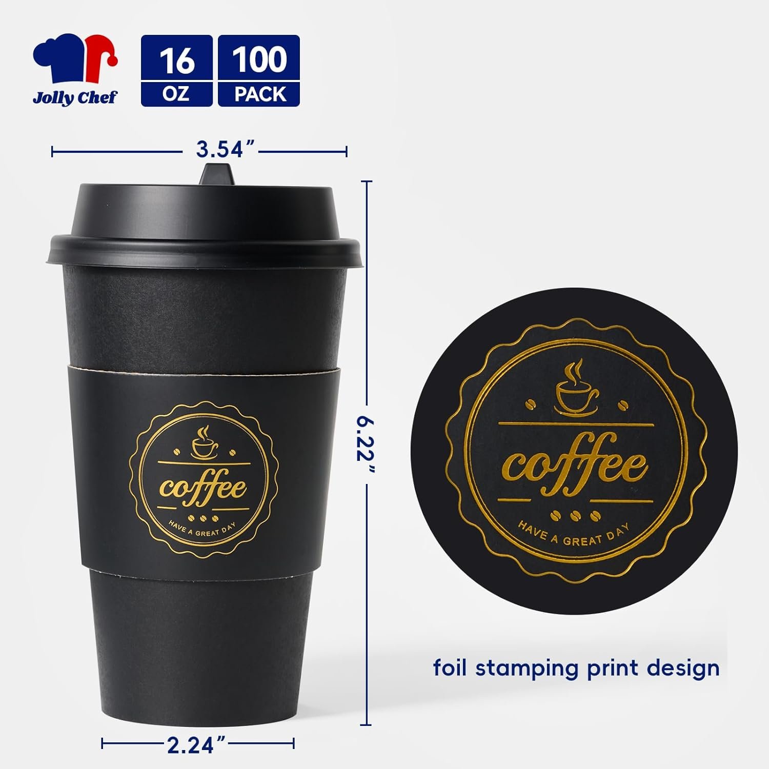 Egyedi logós 100 db 16 oz eldobható papír to go kávéspoharak saját márkás fedéllel hüvellyel keverővel Gyártótól forró italokhoz Egyedi logós 100 db 16 oz eldobható papír to go kávéspoharak saját márkás fedéllel hüvellyel keverővel Gyártótól forró italokhoz