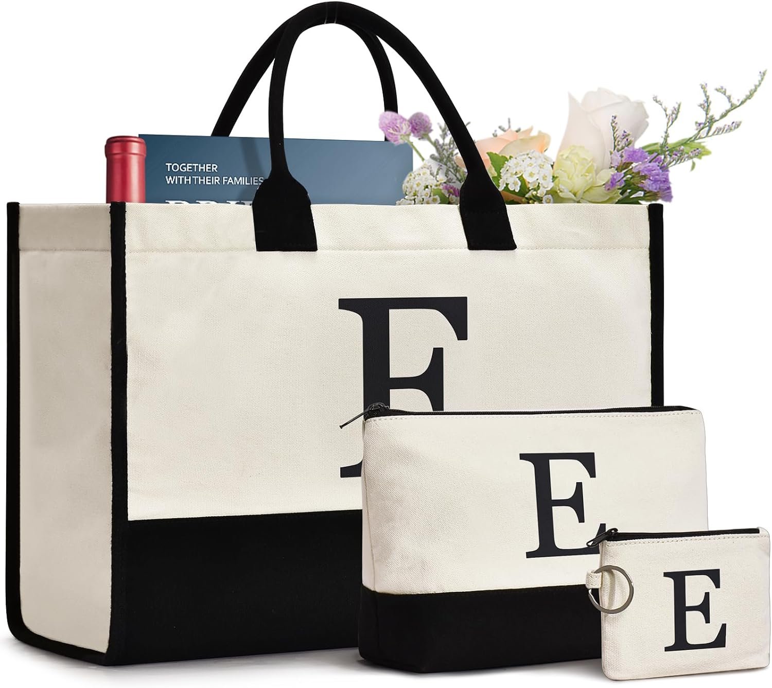 Saját márkás monogramos vászon tote táska születésnapi ajándék nőknek anyáknak tanárnőknak barátnőknek koszorúslányoknak egyedi logóval esküvőre tengerpartra ünnepekre gyártó