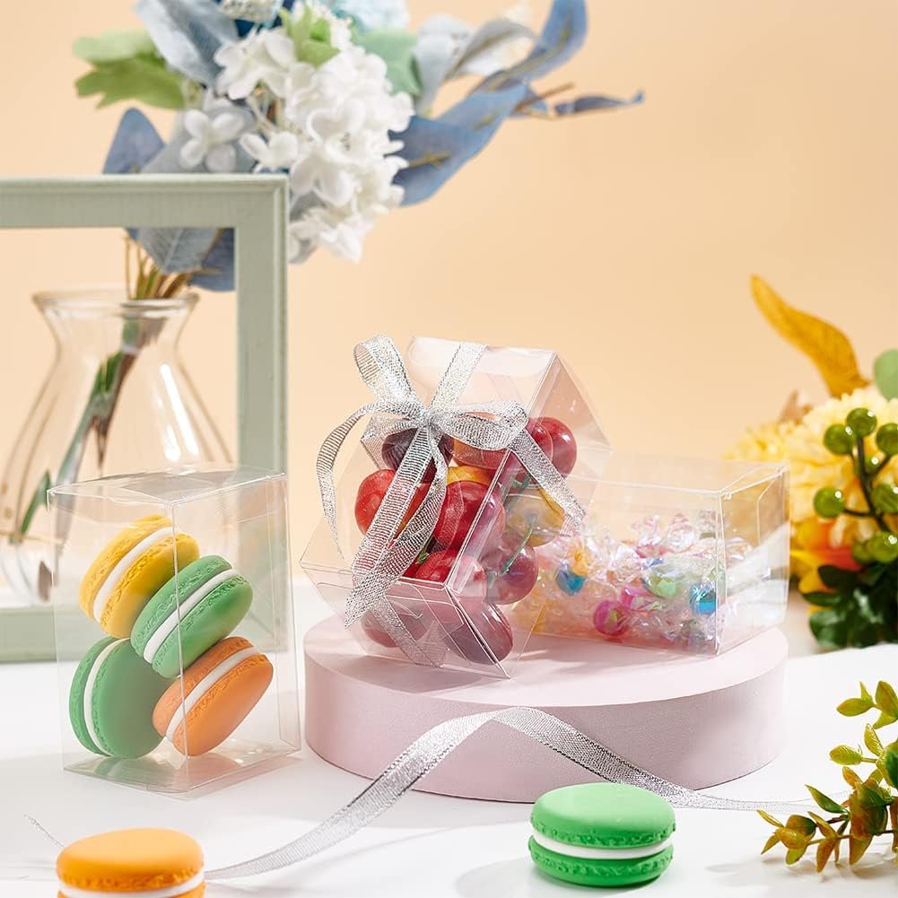 Saját Márkás 30 db 2.3x2.3x4 cm fóliával bevont átlátszó műanyag party favor doboz esküvői parti dekorációhoz egyedi logóval csokoládé cukorka keksz ajándékcsomagoláshoz megbízható gyártótól
