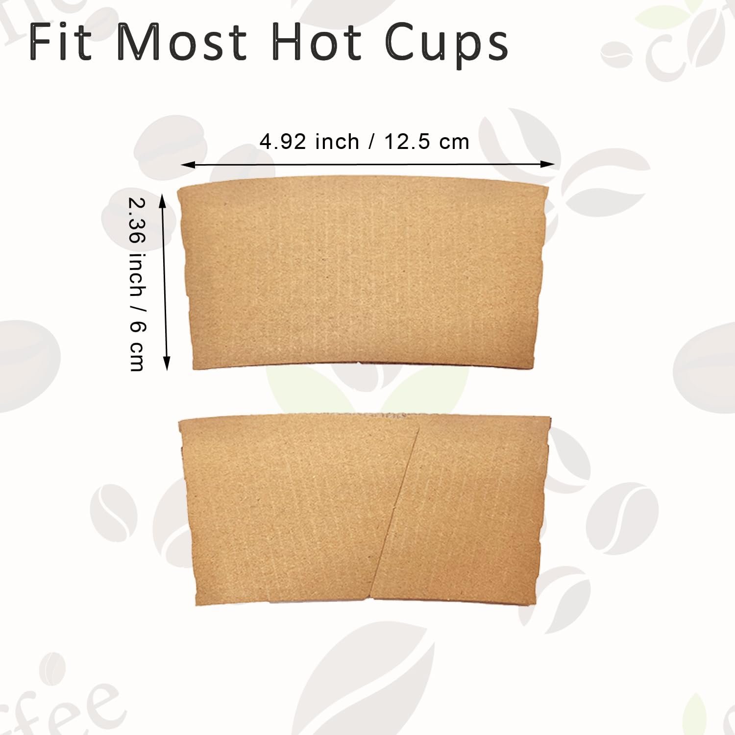Saját Márkás 500 db Kraft Papír Pohárhüvely 12/16/20/22/24 oz Forró Poharakhoz Egyedi Logóval Újrahasznosítható Egyszer Hasznos Natúr Barna Beszállítótól