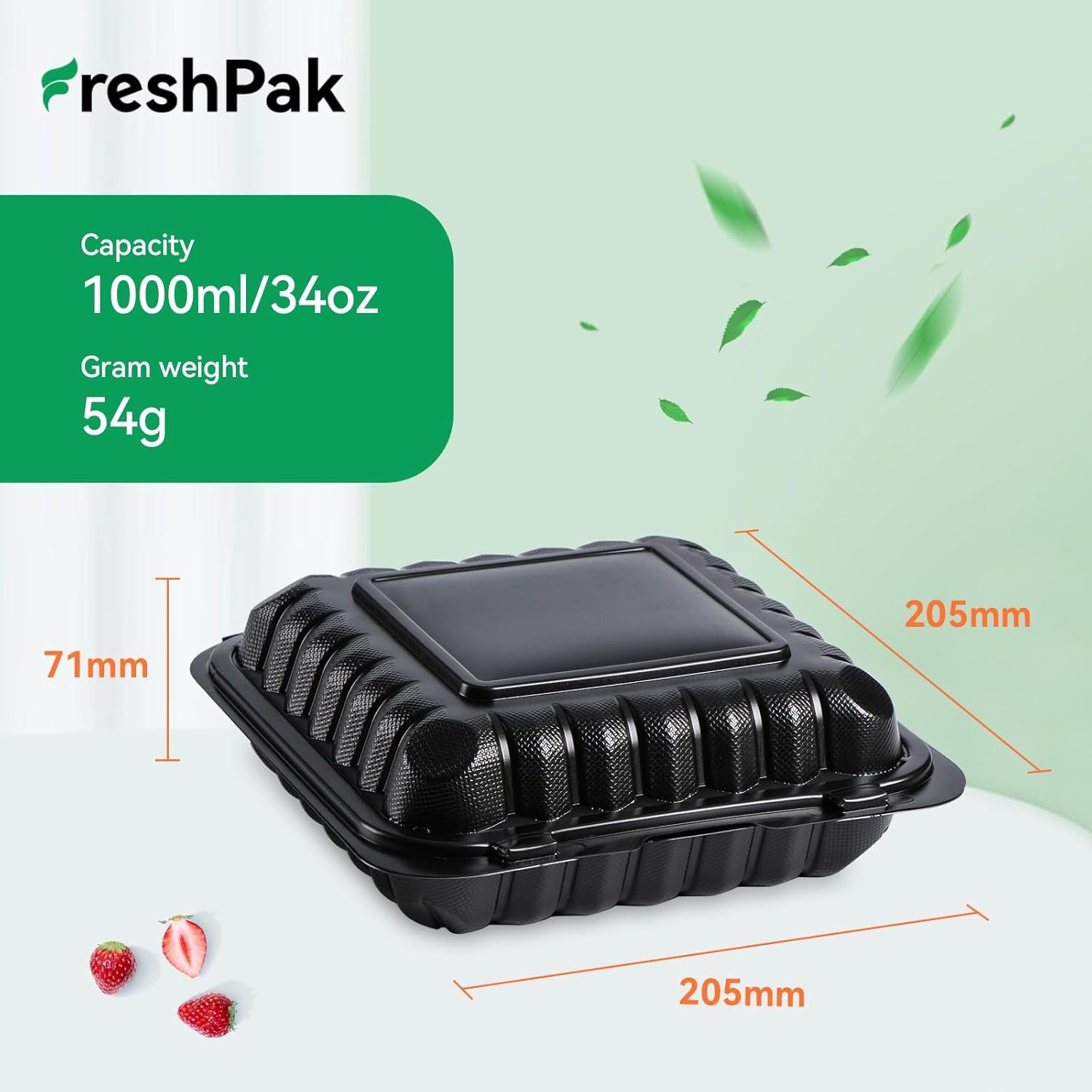 Egyedi Logós Ásványianyag Töltött PP Elviteles Dobozok 55 Csomag 8x8 34 oz Zsugorfóliás BPA-Mentes | Rakasztható Étel Előkészítő Kagylós Tároló Gyártó | Újrahasználható Mikrohullám-Biztonságos Catering Ebéd Doboz Saját Márkás