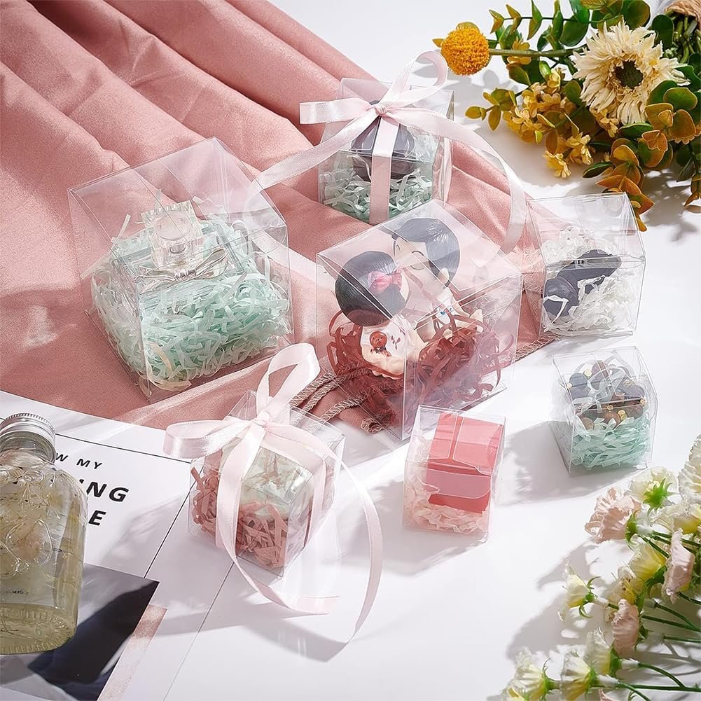 Saját Márkás 120 db Átlátszó Műanyag Ajándékdoboz 6x6x6 cm Csokoládé Édesség Desszert Esküvői Parti Valentin Napi Csomagoláshoz Egyedi Logóval Gyártótól