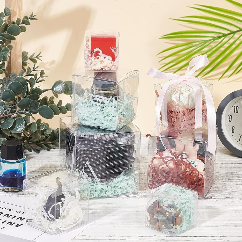 Saját Márkás 120 db Átlátszó Műanyag Ajándékdoboz 6x6x6 cm Csokoládé Édesség Desszert Esküvői Parti Valentin Napi Csomagoláshoz Egyedi Logóval Gyártótól