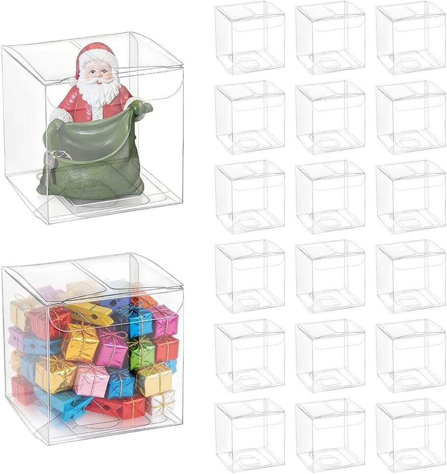Saját Márkás 120 db Átlátszó Műanyag Ajándékdoboz 6x6x6 cm Csokoládé Édesség Desszert Esküvői Parti Valentin Napi Csomagoláshoz Egyedi Logóval Gyártótól