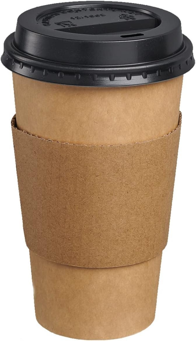 Saját Márkás 50 Szett 16 oz Egyszer Használatos Kraft Kávéspoharak Egyedi Logóval Fekete Tetővel Hüvellyel Közvetlen Gyártótól Saját Márkás 50 Szett 16 oz Egyszer Használatos Kraft Kávéspoharak Egyedi Logóval Fekete Tetővel Hüvellyel Közvetlen Gyártótól