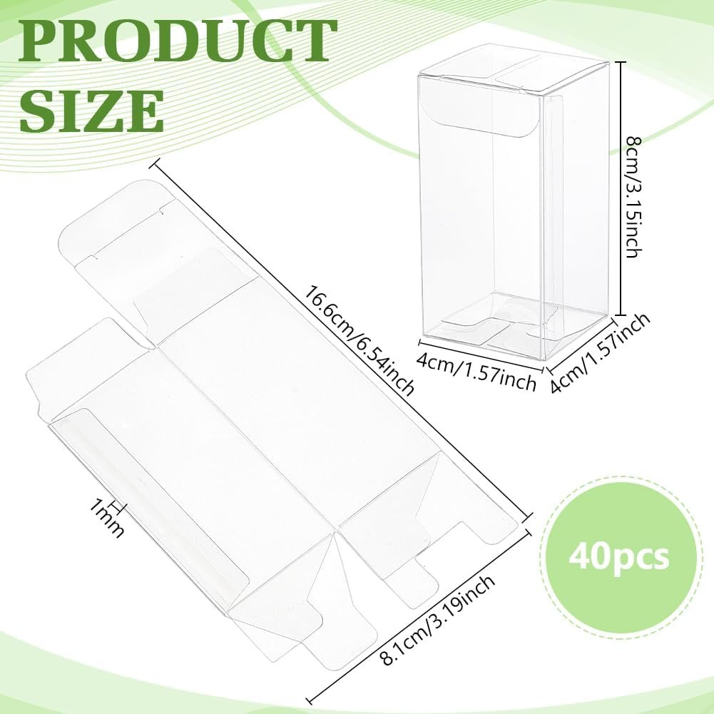 Saját Márkás átlátszó fóliás PVC ajándékdobozok 40 db 3,8x3,8x7,6 cm egyedi logóval esküvői parti cukorka muffin tartók gyártótól Saját Márkás átlátszó fóliás PVC ajándékdobozok 40 db 3,8x3,8x7,6 cm egyedi logóval esküvői parti cukorka muffin tartók gyártótól