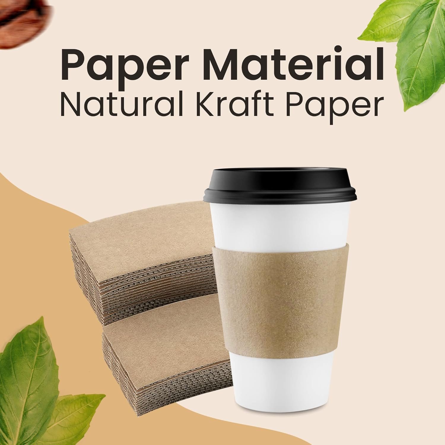 Saját Márkás Hullámos Barna Kraft Kávéspohár Hüvelyek Egyedi Logóval 100 Db 12oz 16oz 20oz 22oz 24oz Poharakhoz Újrahasznosítható Eldobható Gyártótól