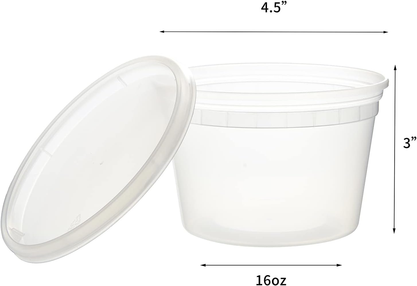 Egyedi Logós [48 szett - 16oz.] Műanyag Ételtároló Dobozok Műanyag Tetőkkel Eldobható Elviteles Konténerek Leveshez Ételfelkészítéshez Slime-hoz Saját Márkás BPA-mentes Rakható Szivárgásmentes Mikrohullámú Mosogatógép Fagyasztó Biztonságos Gyártótól