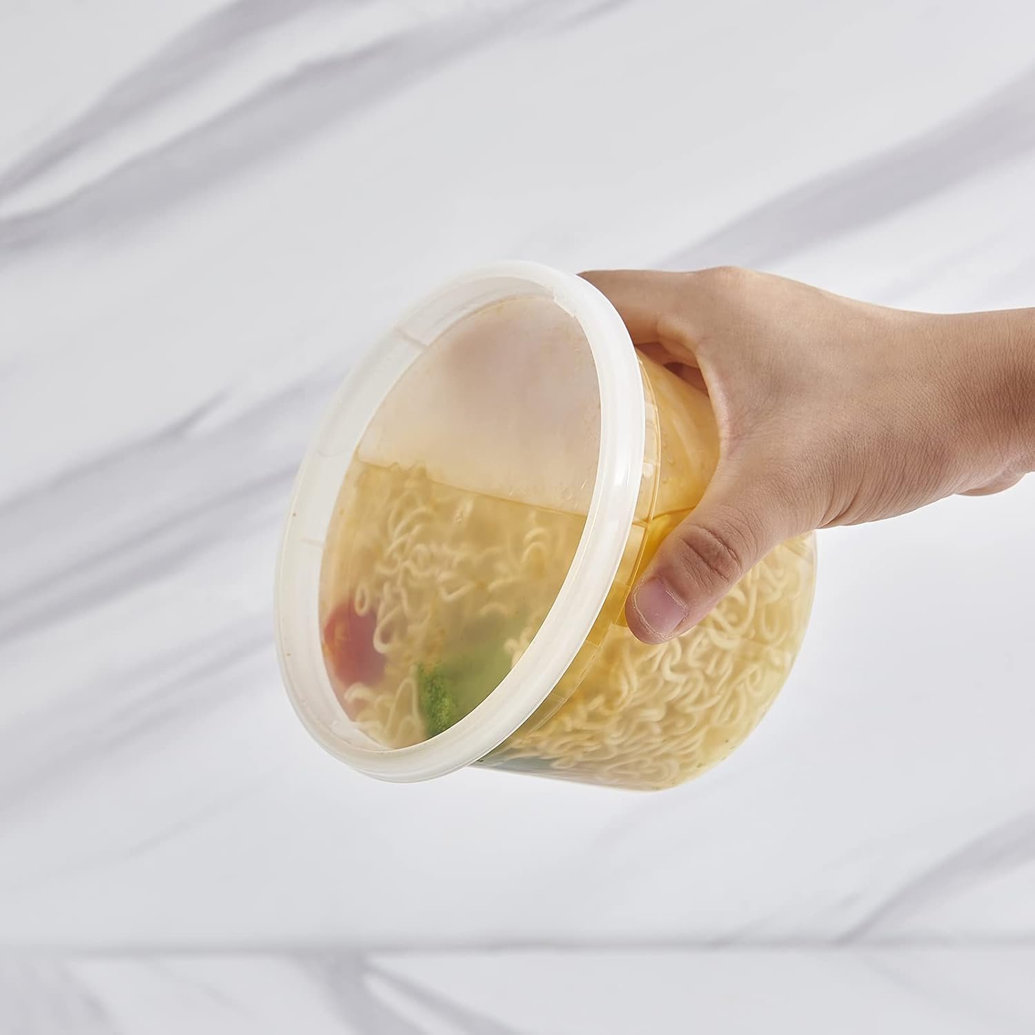 Egyedi Logós [48 szett - 16oz.] Műanyag Ételtároló Dobozok Műanyag Tetőkkel Eldobható Elviteles Konténerek Leveshez Ételfelkészítéshez Slime-hoz Saját Márkás BPA-mentes Rakható Szivárgásmentes Mikrohullámú Mosogatógép Fagyasztó Biztonságos Gyártótól