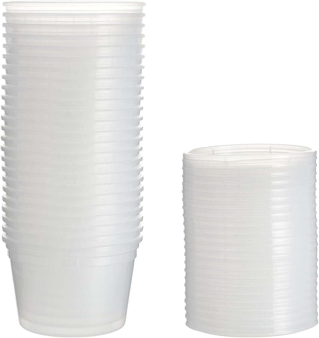 Egyedi Logós [48 szett - 16oz.] Műanyag Ételtároló Dobozok Műanyag Tetőkkel Eldobható Elviteles Konténerek Leveshez Ételfelkészítéshez Slime-hoz Saját Márkás BPA-mentes Rakható Szivárgásmentes Mikrohullámú Mosogatógép Fagyasztó Biztonságos Gyártótól