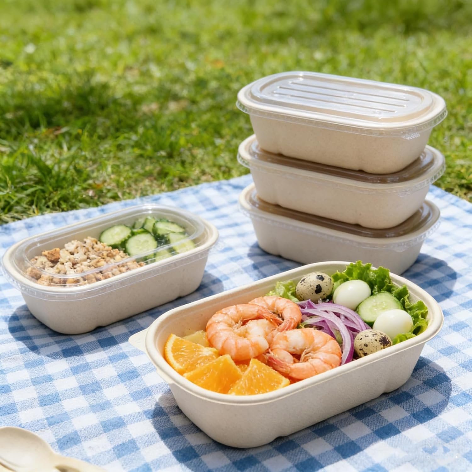 Saját Márkás 50 db 23oz egyedi logós fedeles mikrohullám biztonságos bagasse elviteles papír tálak saláta- leves- maradék- és ebédtálak gyártótól Saját Márkás 50 db 23oz egyedi logós fedeles mikrohullám biztonságos bagasse elviteles papír tálak saláta- leves- maradék- és ebédtálak gyártótól