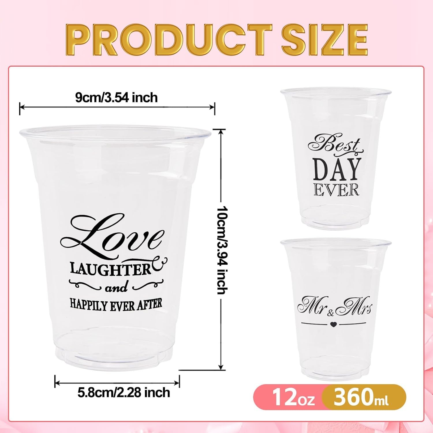 Saját Márkás 150 Db 12 oz Mr. és Mrs. Esküvői Egyszer Használatos Műanyag Poharak Egyedi Logóval Fogadásra és Menyasszonyi Zuhany Dekorációkhoz Beszállítótól Saját Márkás 150 Db 12 oz Mr. és Mrs. Esküvői Egyszer Használatos Műanyag Poharak Egyedi Logóval Fogadásra és Menyasszonyi Zuhany Dekorációkhoz Beszállítótól