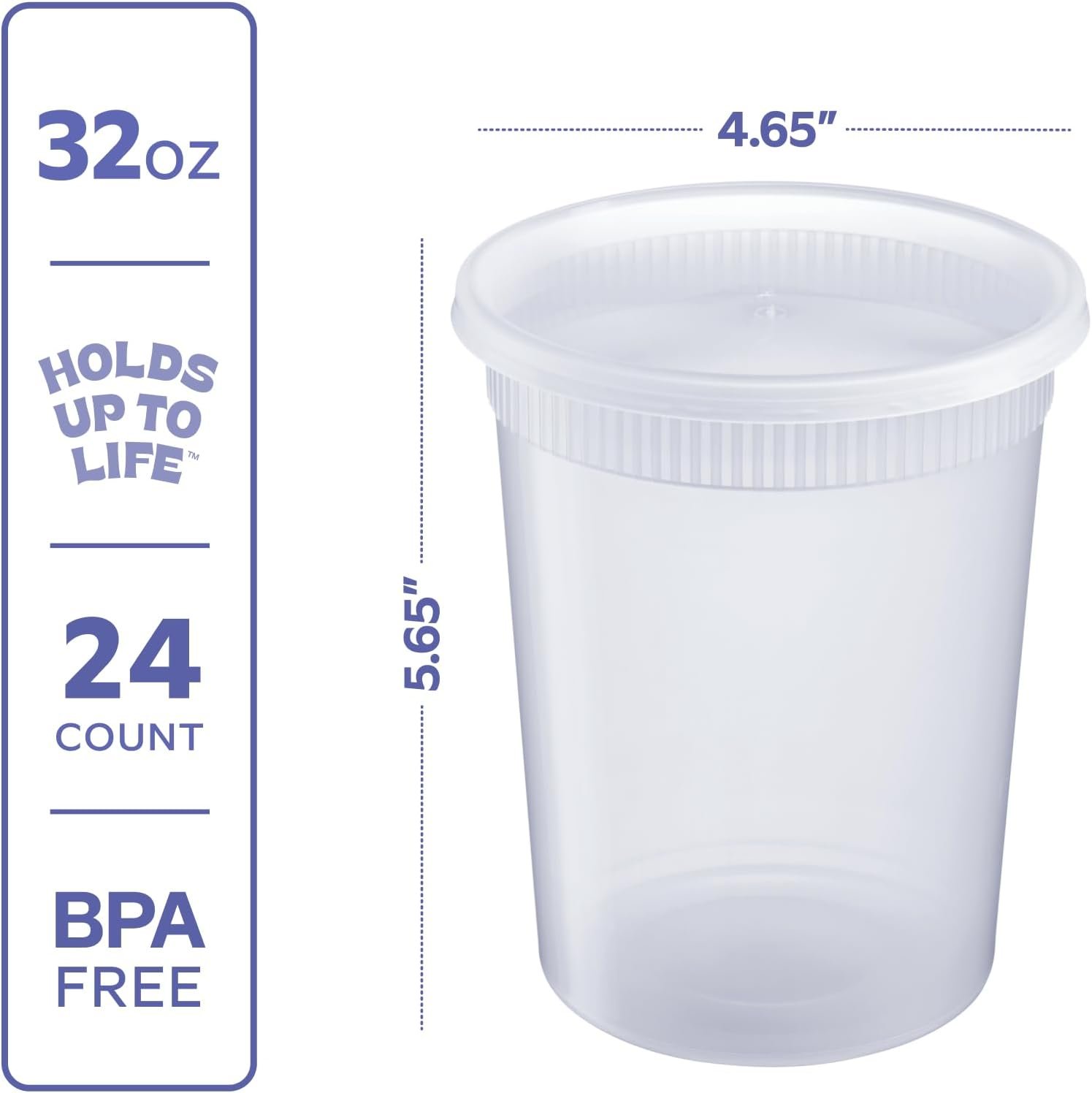 Saját Márkás 32 oz - 24 db műanyag deli konténerek légzáró tetővel Egyedi Logóval egyszer használatos ételtárolók levesekhez pörköltekhez és ételelőkészítéshez megbízható Gyártótól