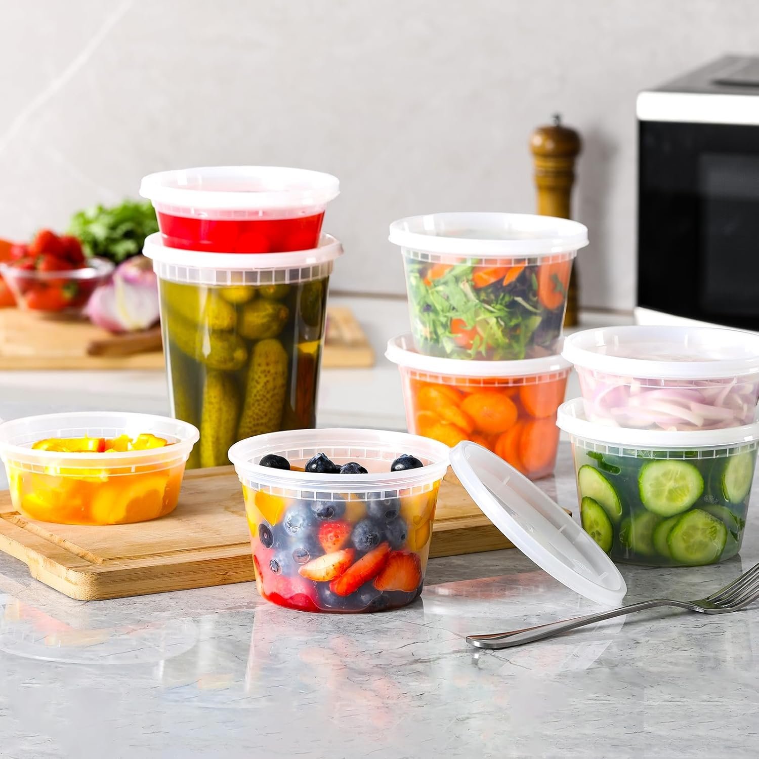 Saját Márkás 24 Szett Műanyag Ételtároló Konténer Fedéllel 8 oz 16 oz 32 oz Vegyes Csomag Egyedi Logóval Légmentes Fagyasztó Mosogatógép Mikrohullámú Sütő Biztonságos Leves Elviteles Tárolók Gyártótól Saját Márkás 24 Szett Műanyag Ételtároló Konténer Fedéllel 8 oz 16 oz 32 oz Vegyes Csomag Egyedi Logóval Légmentes Fagyasztó Mosogatógép Mikrohullámú Sütő Biztonságos Leves Elviteles Tárolók Gyártótól