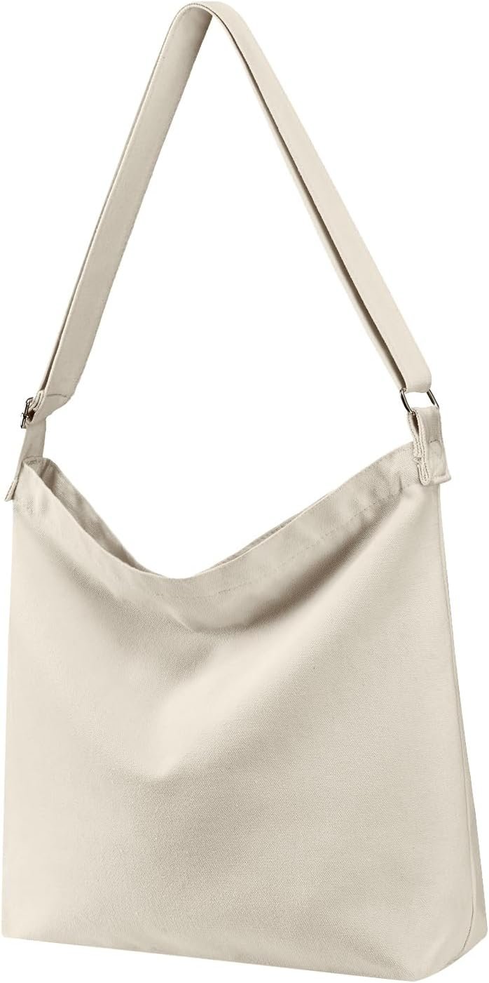 Egyedi Logós Nagy Méretű Női Üres Vászon Crossbody Tote Válltáska Saját Márkás Gyártótól
