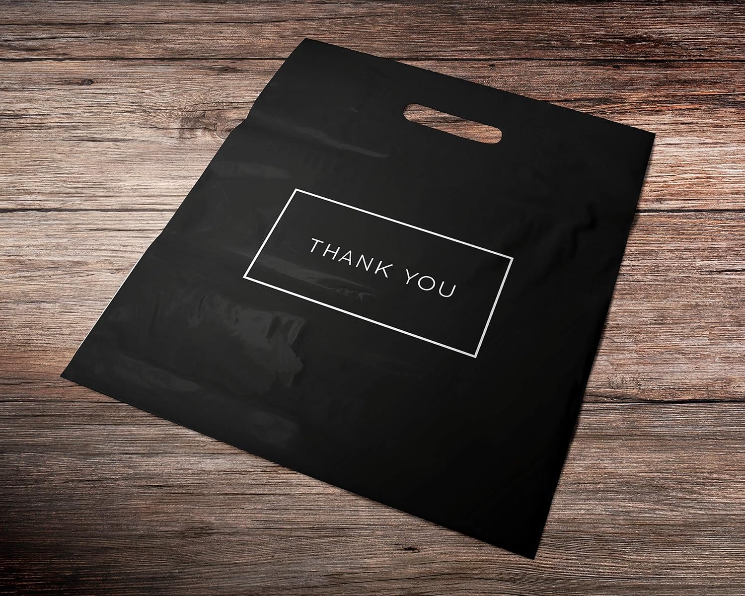 Saját márkás lila die-cut műanyag bevásárlótáskák egyedi logóval 12