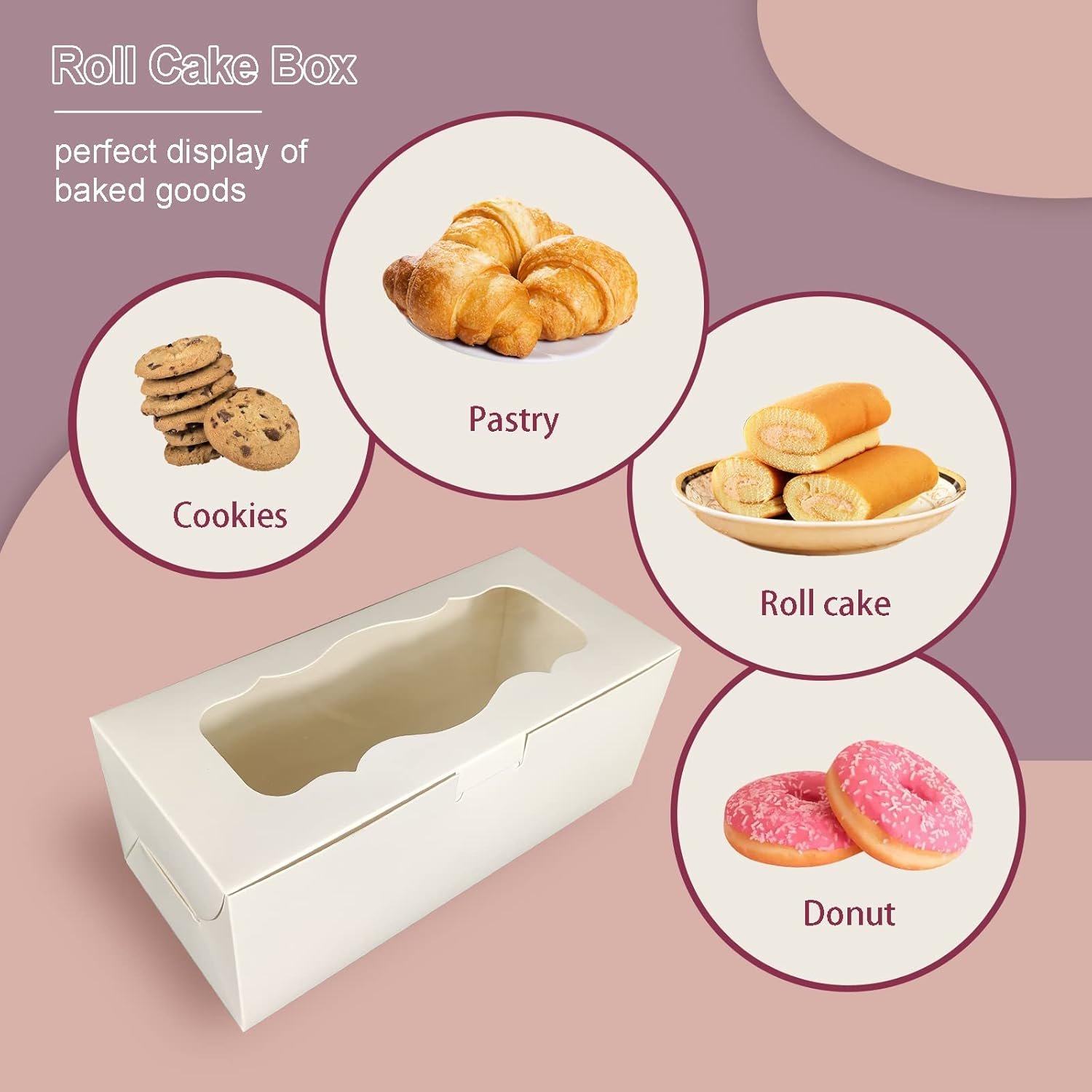 Saját Márkás Fehér Ablakos Süteménydobozok Egyedi Logóval 30 db 9x4x3.5 Col Rudis Torta Desszert Muffin Fánk Cukorka Pékáru Dobozok Gyártótól