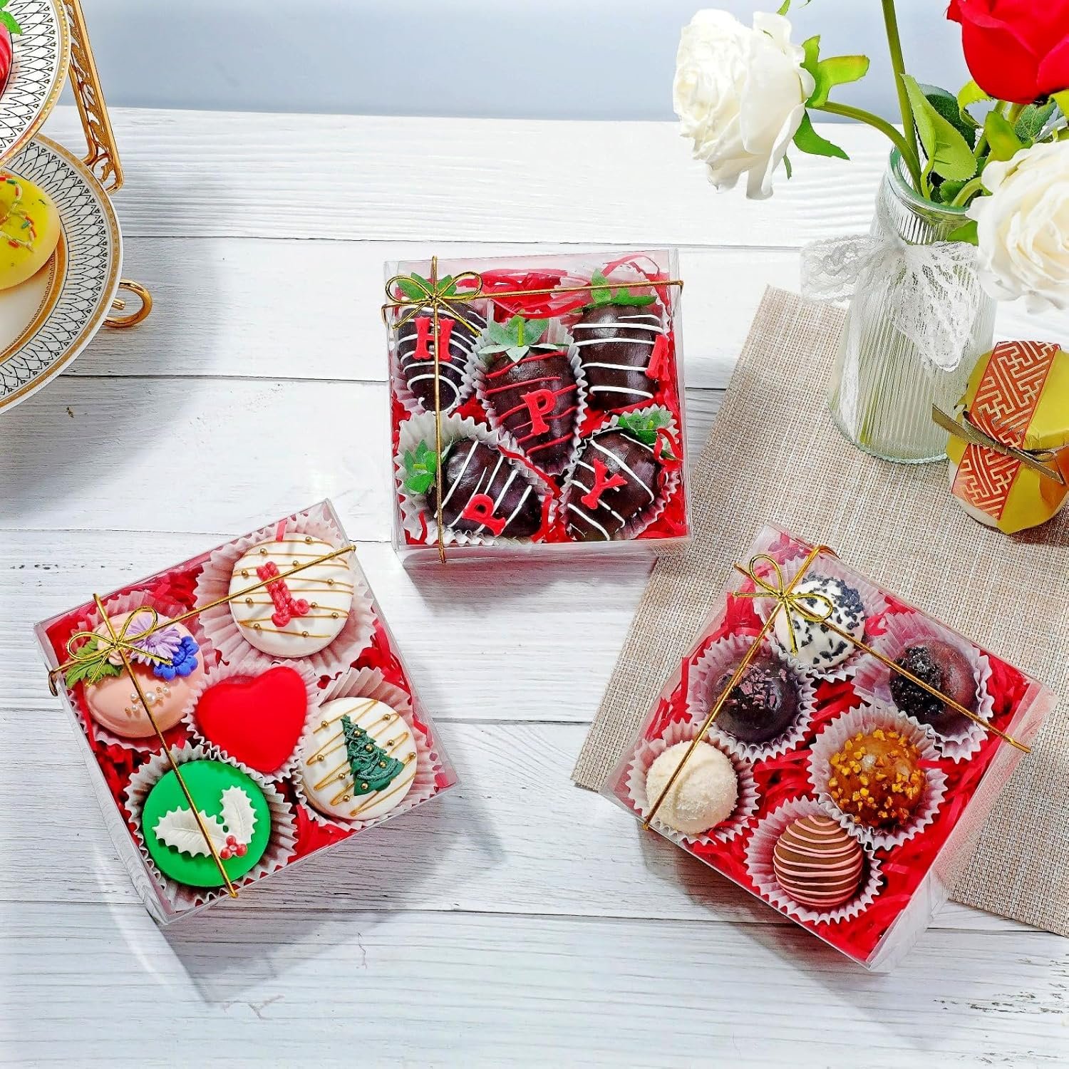 Saját Márkás 25 db 5x5x2 hüvelykes Átlátszó Süteménydobozok Egyedi Logóval Csokoládés Eperre 4 Mini Tortára Kekszre Macaronra Pitére Browniéra Gyártótól Saját Márkás 25 db 5x5x2 hüvelykes Átlátszó Süteménydobozok Egyedi Logóval Csokoládés Eperre 4 Mini Tortára Kekszre Macaronra Pitére Browniéra Gyártótól