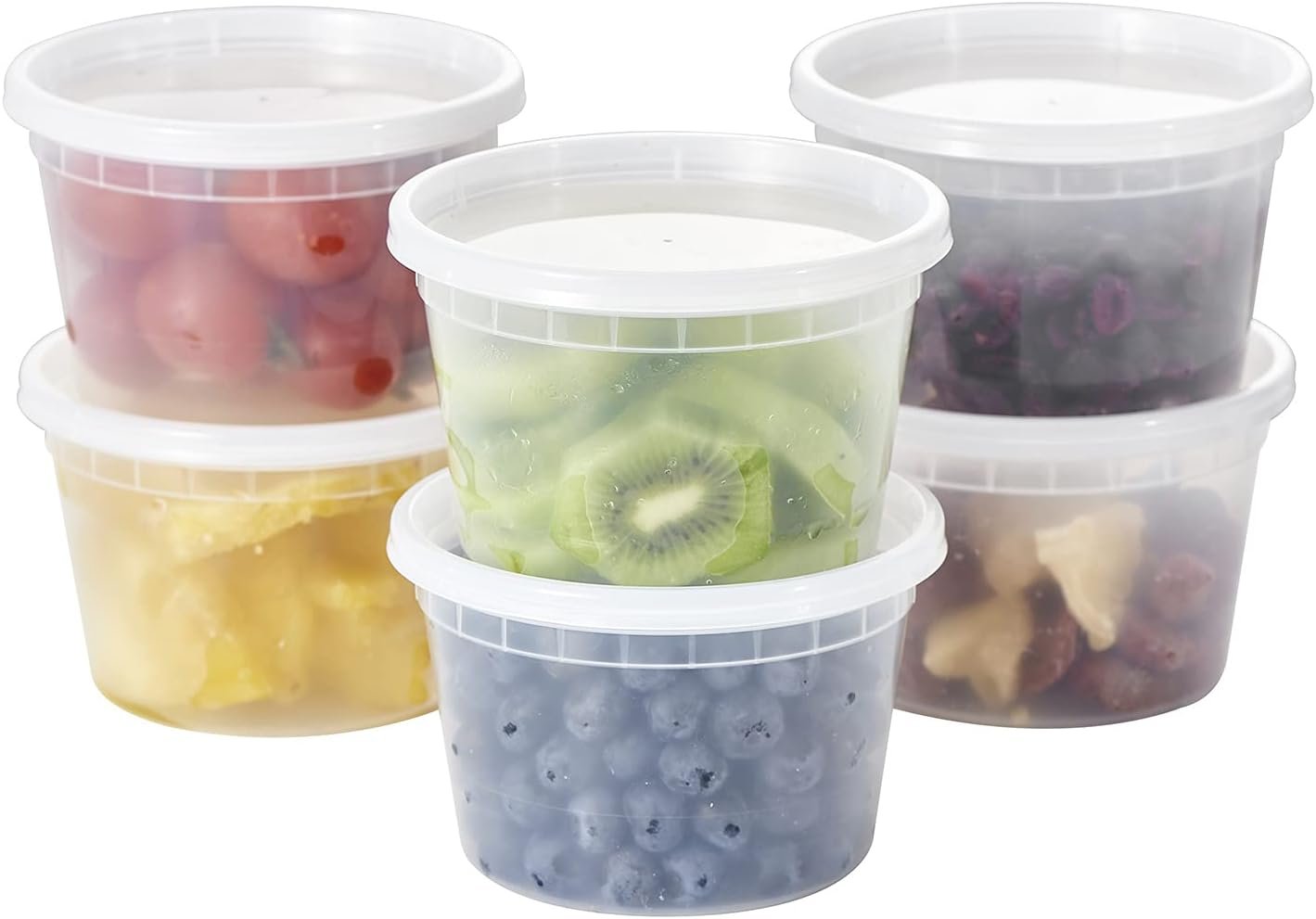Egyedi Logós [48 szett - 16oz.] Műanyag Ételtároló Dobozok Műanyag Tetőkkel Eldobható Elviteles Konténerek Leveshez Ételfelkészítéshez Slime-hoz Saját Márkás BPA-mentes Rakható Szivárgásmentes Mikrohullámú Mosogatógép Fagyasztó Biztonságos Gyártótól