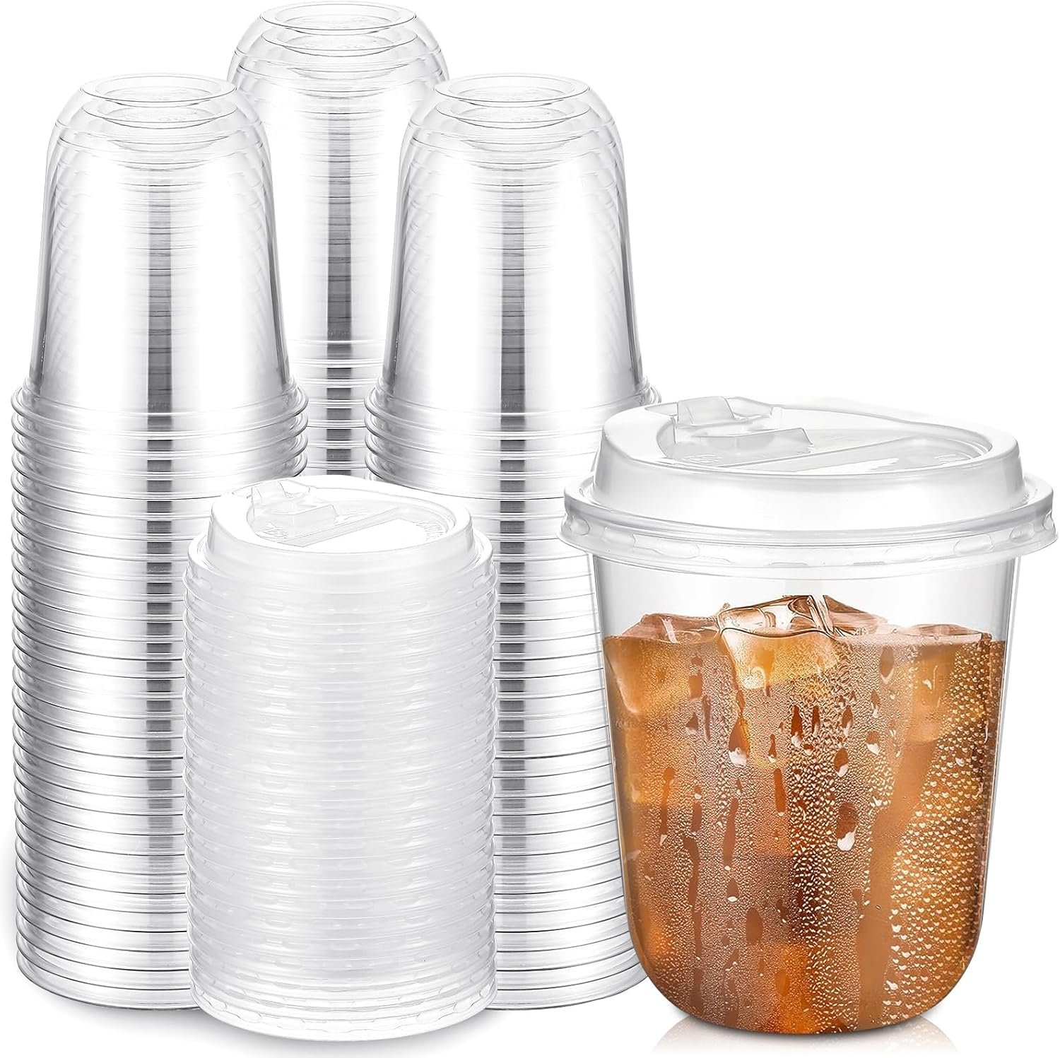 Saját Márkás 100 Szett 12 oz Átlátszó Műanyag Fedeles Eldobható Poharak Egyedi Logóval Tartós Jeges Kávé Smoothie Hideg Italokhoz Gyártótól Saját Márkás 100 Szett 12 oz Átlátszó Műanyag Fedeles Eldobható Poharak Egyedi Logóval Tartós Jeges Kávé Smoothie Hideg Italokhoz Gyártótól